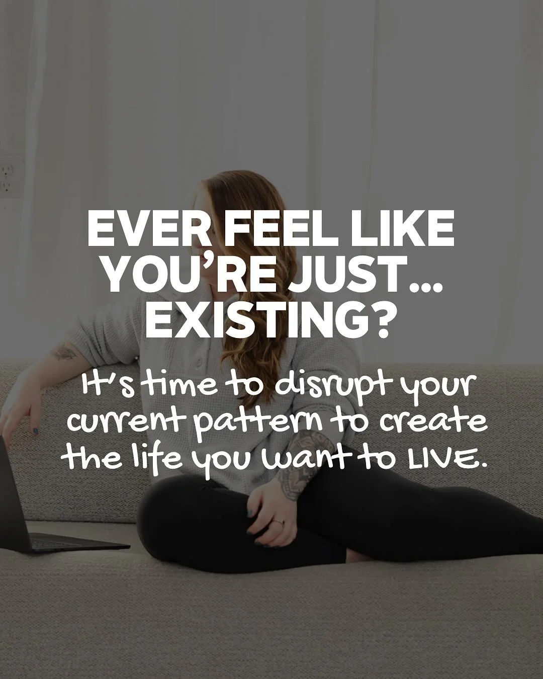 Disrupt the pattern to move towards the life you want ⁣
⁣
We love to think change has to be massive.⁣
⁣
But the truth? The most radical shifts often start with one small disruption.⁣
⁣
Mine began with working outside my house.⁣
That was my &ldquo;not