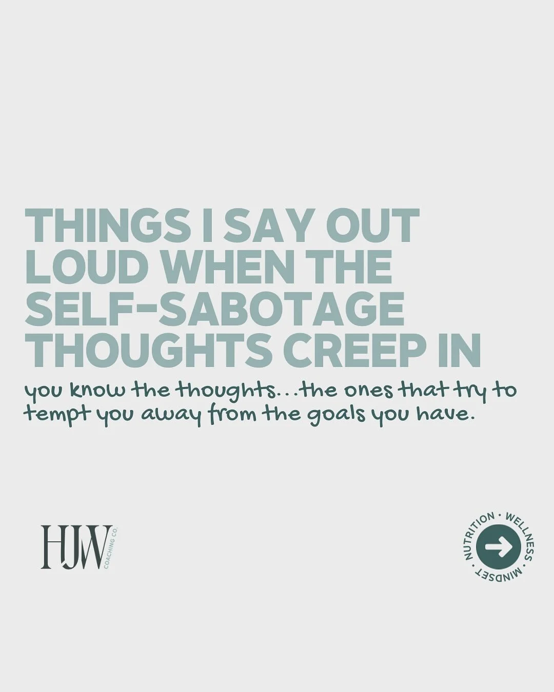 Yes, I talk to myself.⁣
Out loud. In my kitchen, in the gym, on walks - wherever the sneaky thoughts try to get cute and talk me out of the goals I said I wanted.⁣
⁣
And maybe that makes me look crazy (which is fine lol, I accepted that a long time a