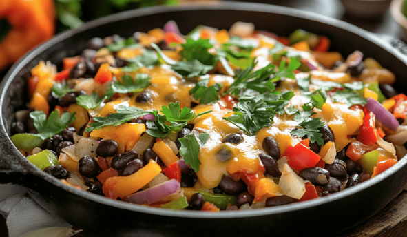 Black bean skillet (veggie dish - but add that additional protein if you want!)