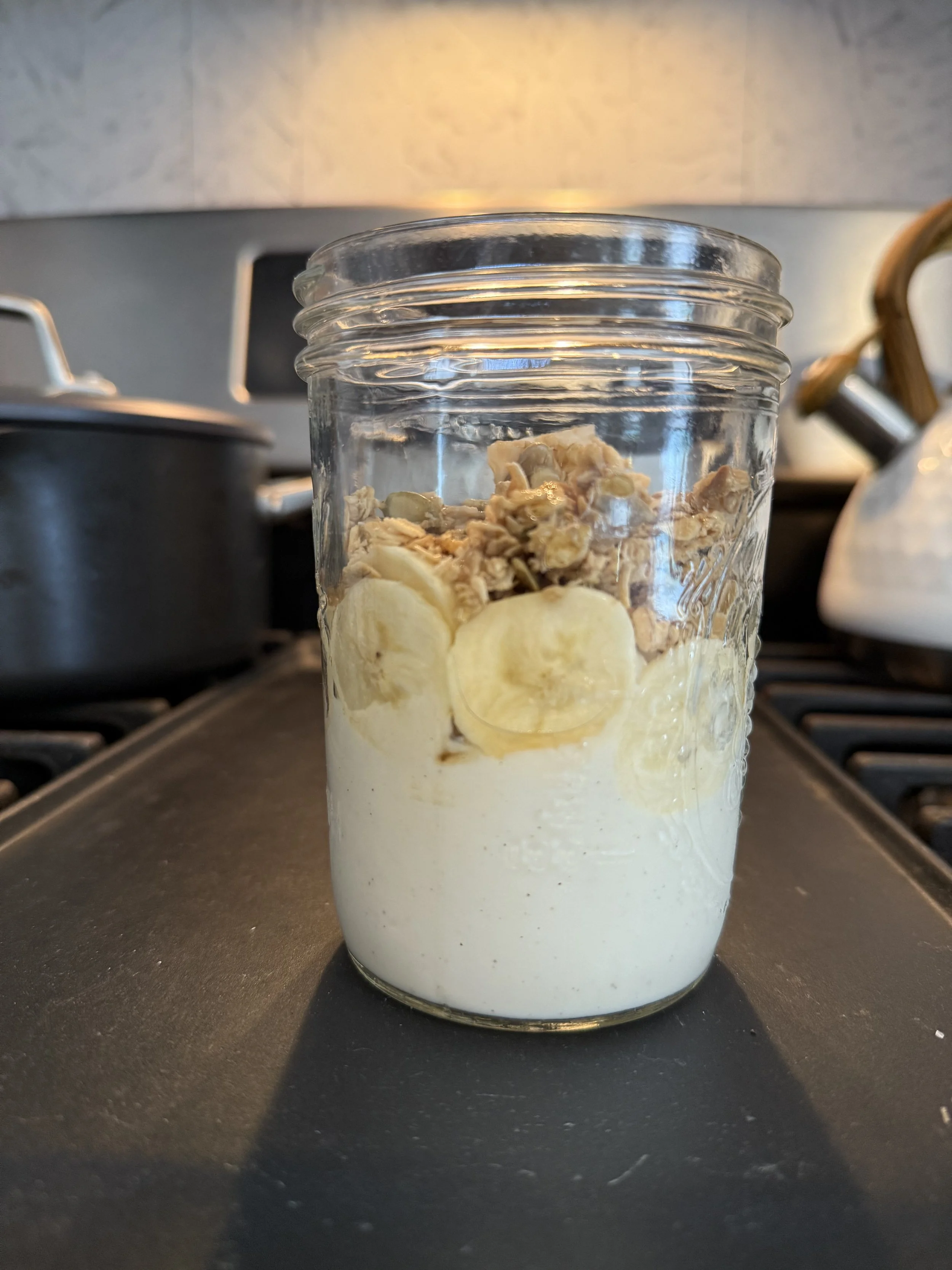 Banana maple parfait