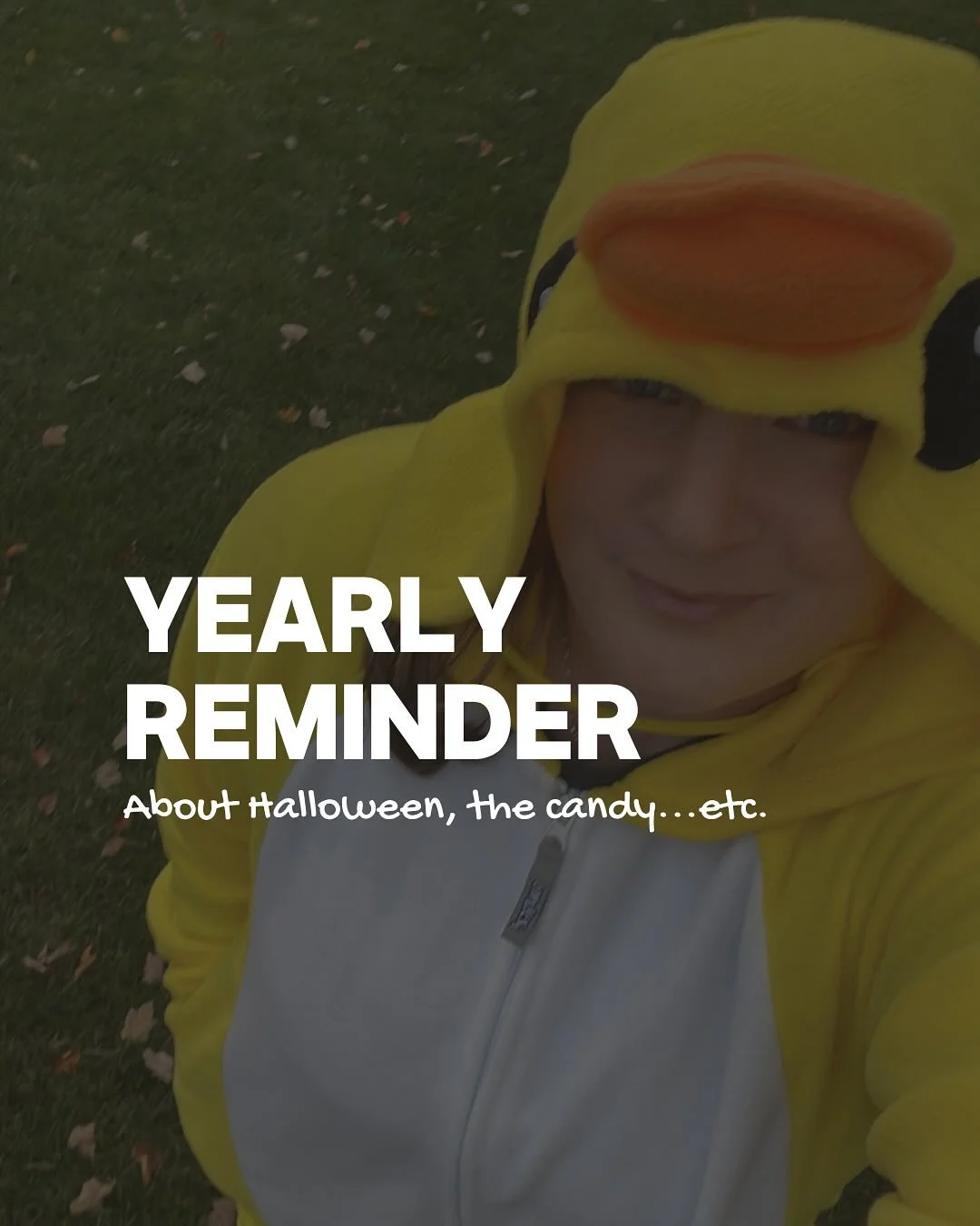 Halloween isn&rsquo;t the test on whether or not you can handle having candy around. ⁣
⁣
It is the practice. The practice of navigating small changes when life throws you off your normal rhythm. ⁣
⁣
For some reason - when candy is put in those cute l