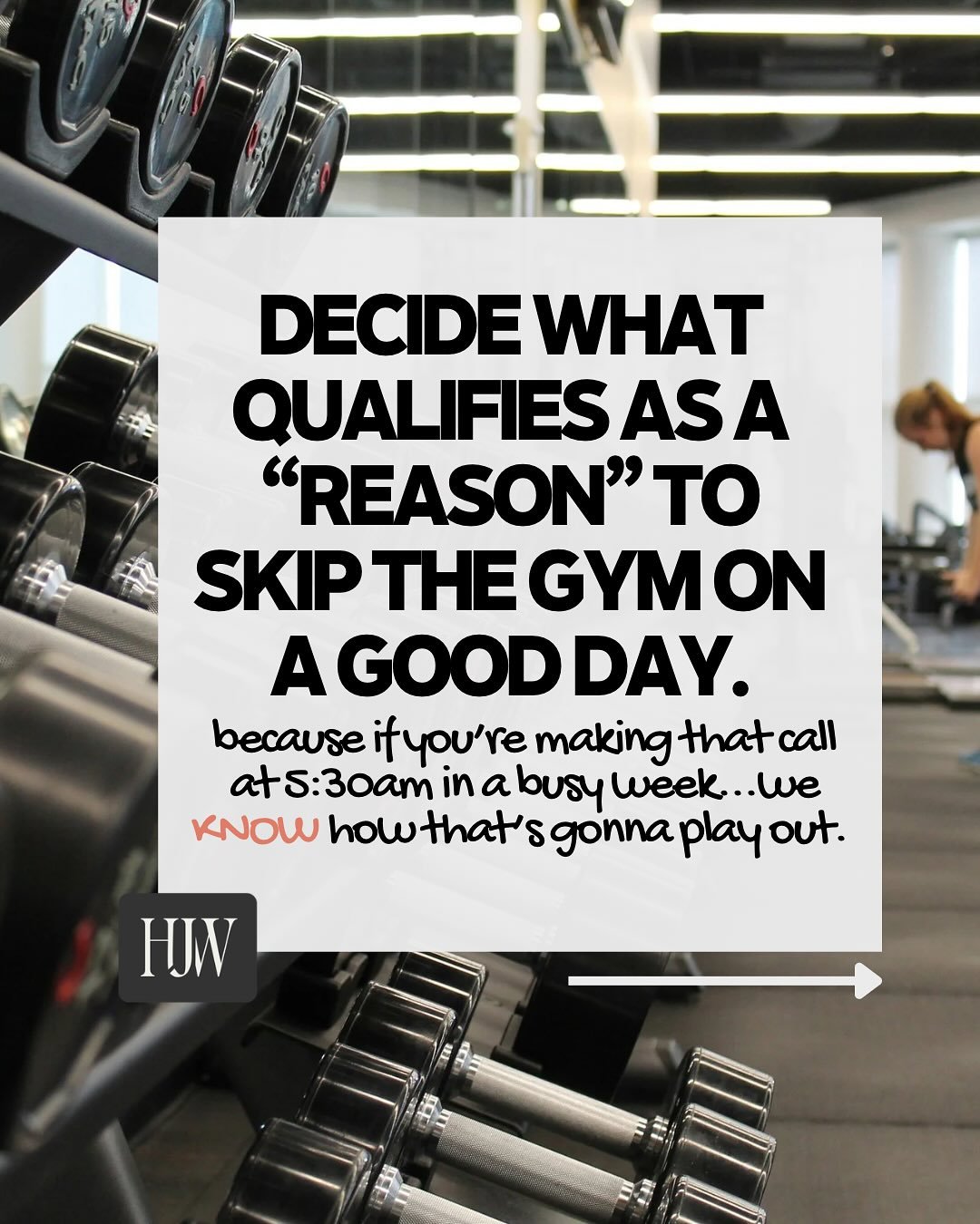 Stop letting yourself off the hook for reasons that aren&rsquo;t really worthy of letting you off the hook. ⁣
⁣
Here&rsquo;s the thing. ⁣
As a nutrition coach and personal trainer, I hear about people&rsquo;s desires to get healthy all the time. How 