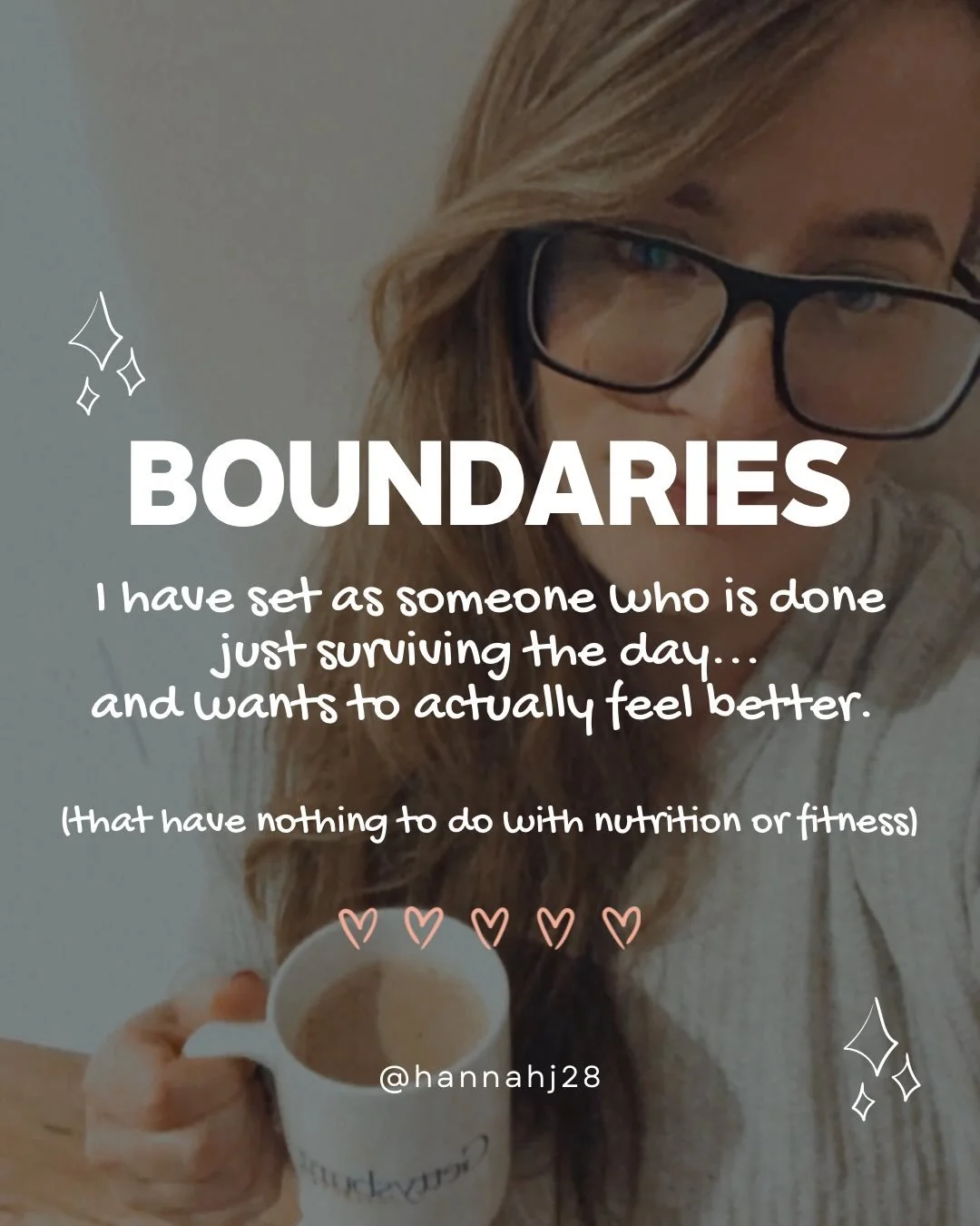 These feel so good to implement. ⁣
Drop a boundary that helps you in the comments below!⁣
⁣
I felt that it was important for this to not be a list of non-negotiable about getting steps in, and drinking water, and eating veggies&hellip;(all of which a