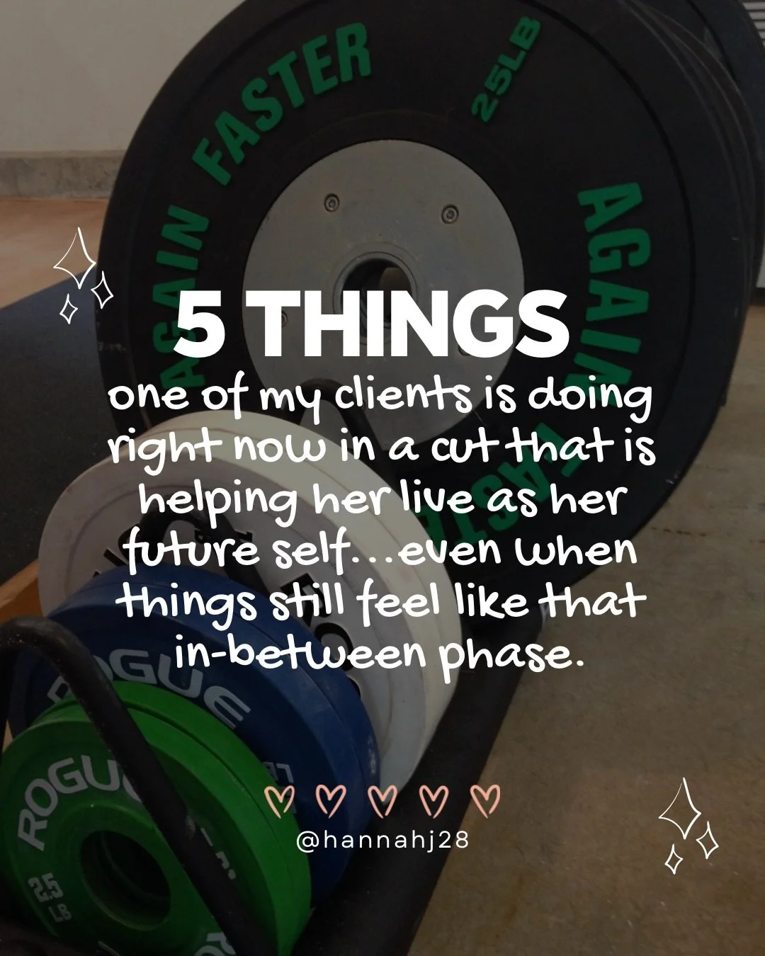 My amazing client&hellip;⁣
⁣
She is SO special and SO incredible&hellip;⁣
⁣
And the most important thing she is doing in her health journey has nothing to do with the food on her plate, or the amount of weight on the bar, or the number of steps she g