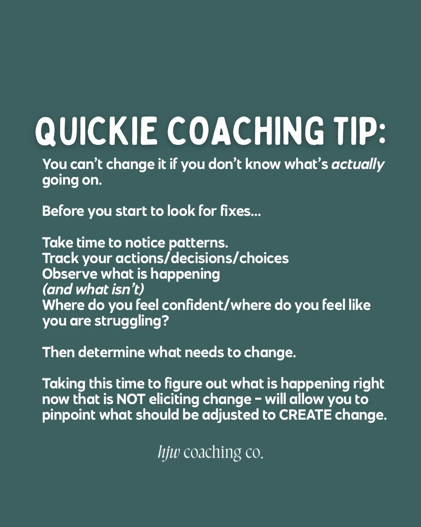 A huge misstep I see people make all the time? ⁣
⁣
Looking for a fix before they even know what they are working with. Before they know what it is they are really trying to change. ⁣
⁣
So whether it is - seeing more progress at the gym, or being more