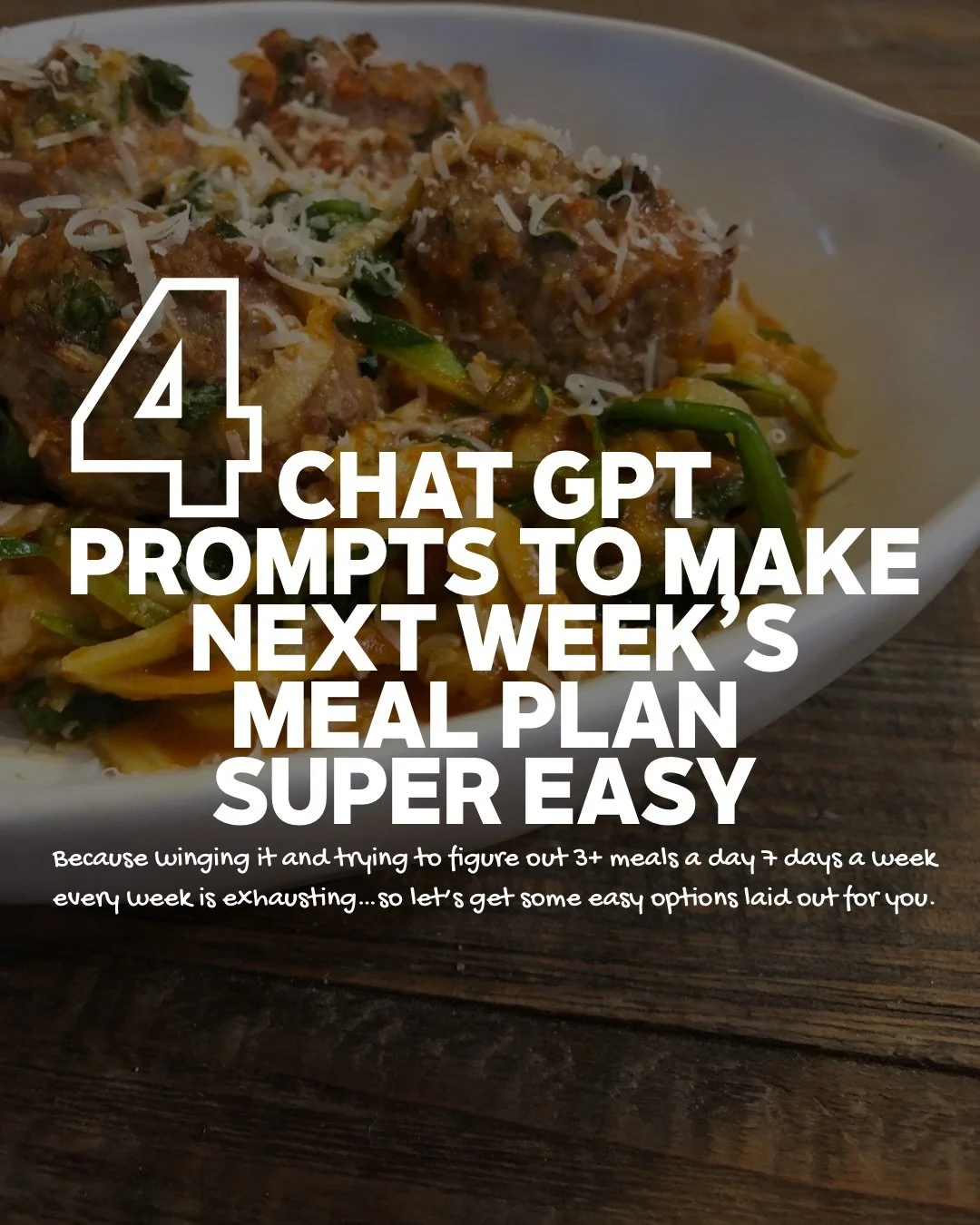 Deciding what to make for my meals each week is literally the last thing I ever want to do. ⁣
⁣
I don&rsquo;t mind ACTUALLY making the meals, I don&rsquo;t mind actually meal prepping&hellip;but it&rsquo;s the DECIDING. The endless question of &ldquo