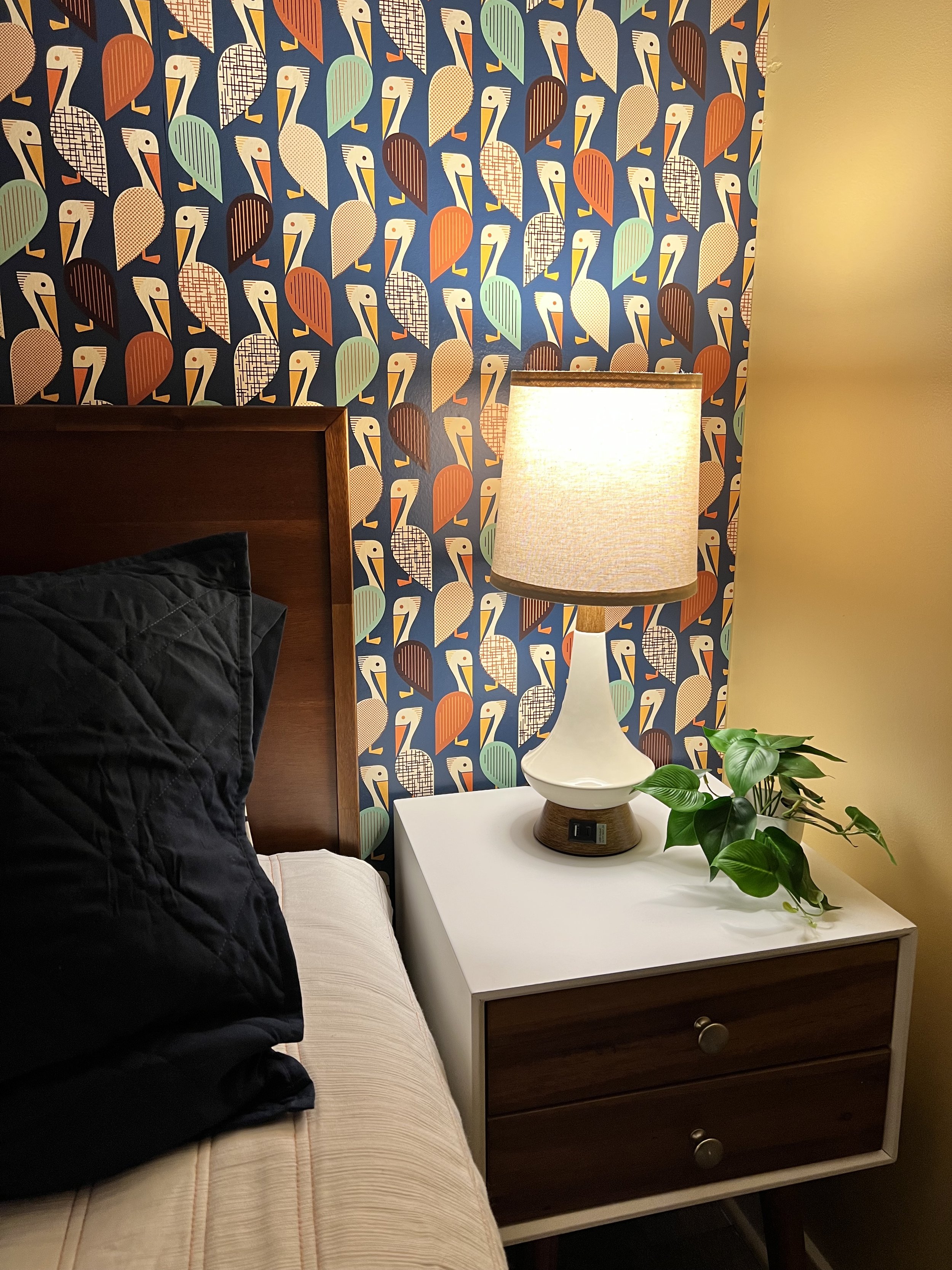 Modern touches and comfort. USB and USB-C bedside charging stations