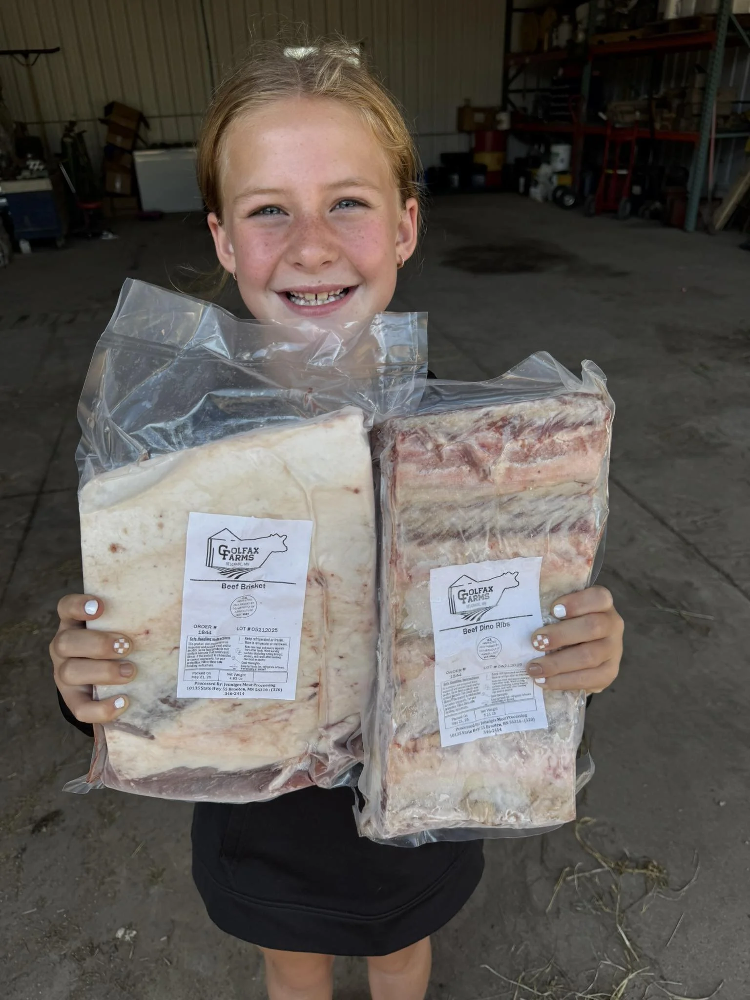 Mega Hamburger, Sirloin Steak, T-bone Steak, Roast and Dino Rib Beef Bundle - Provided by Colfax Farms