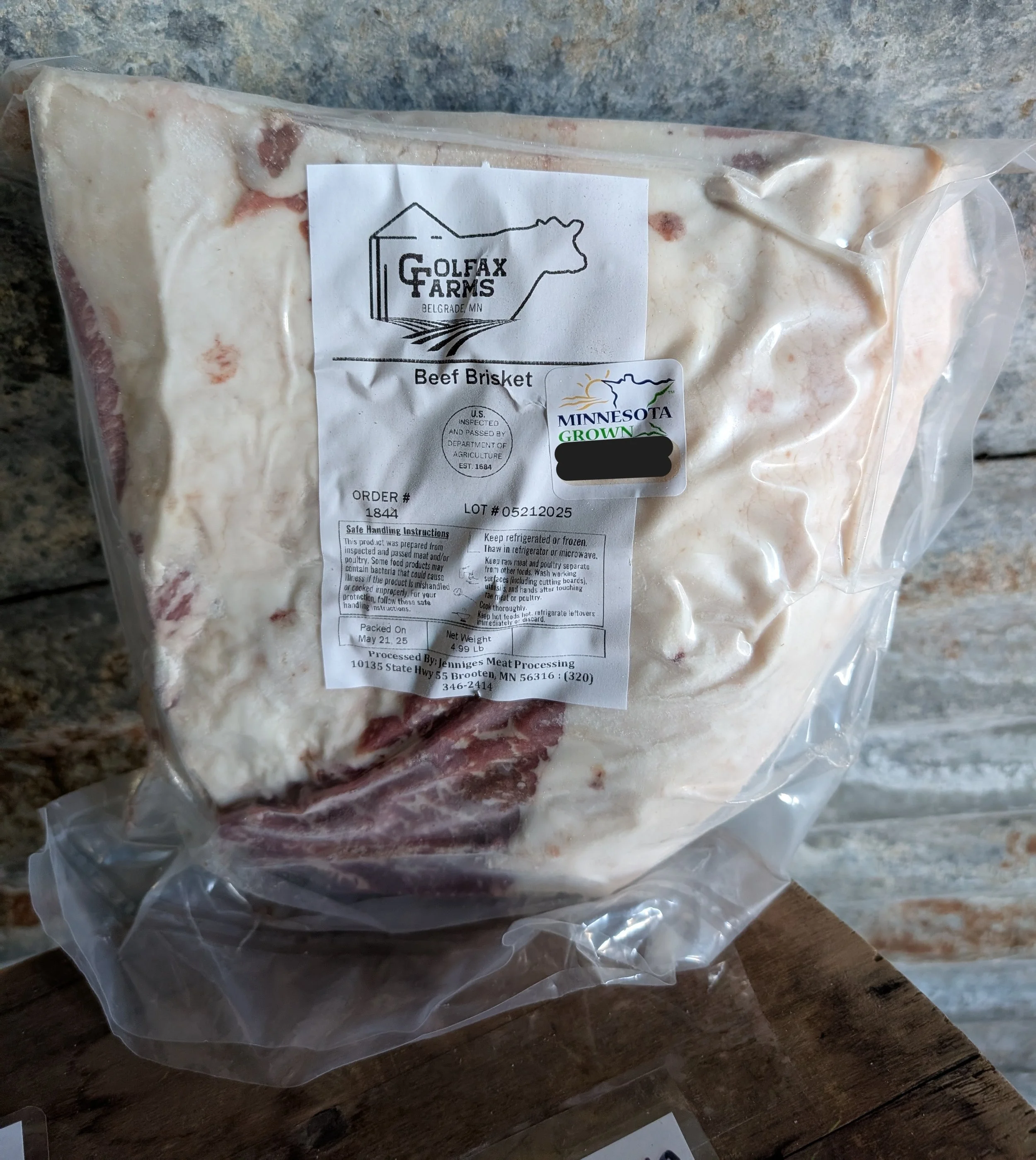 Moderate Brisket Beef Bundle - Provided by Colfax Farms