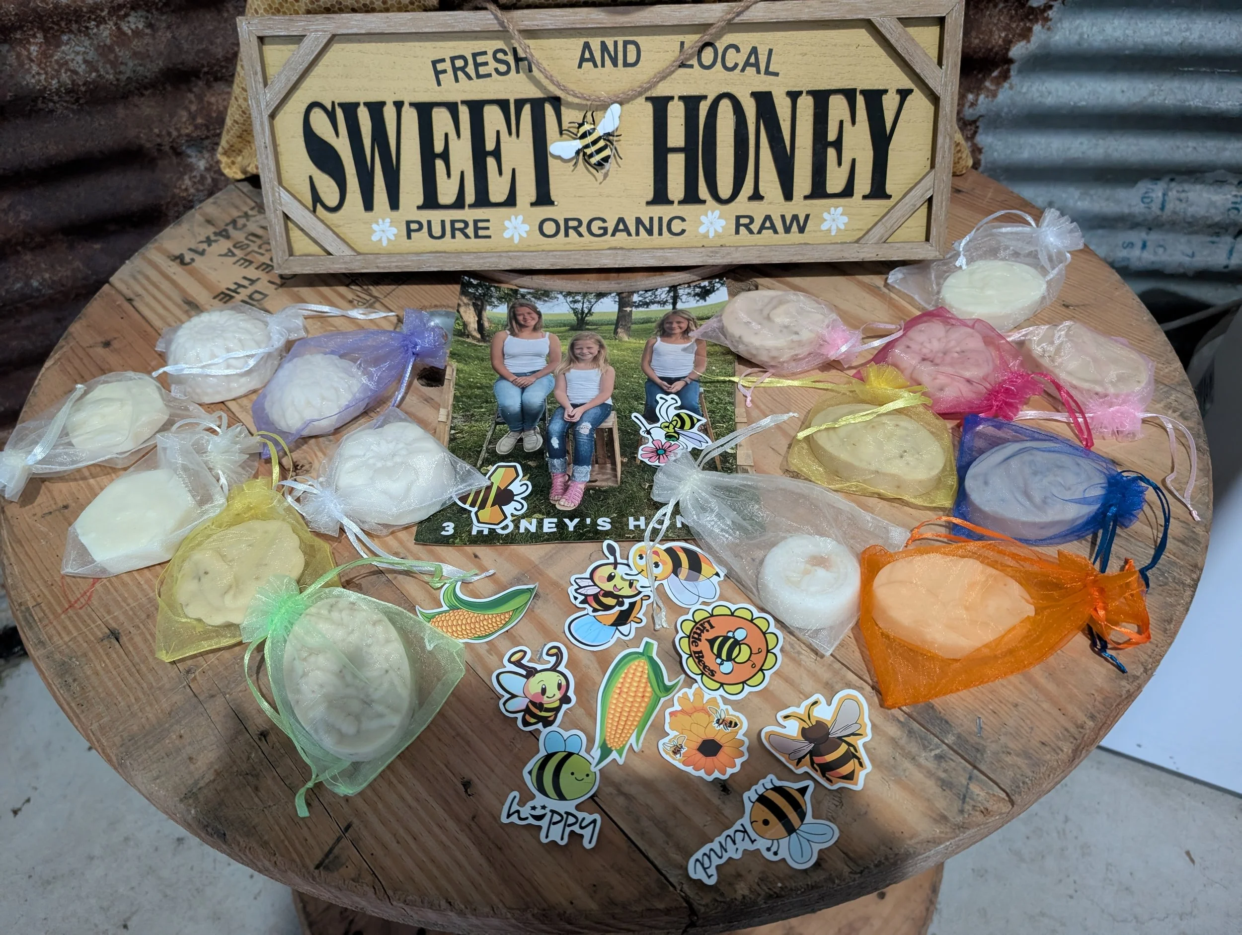 Homegrown Beeswax & Tallow Decorative Hand & Body Soap - Provided by Colfax Farms &  Three Honey's Honey