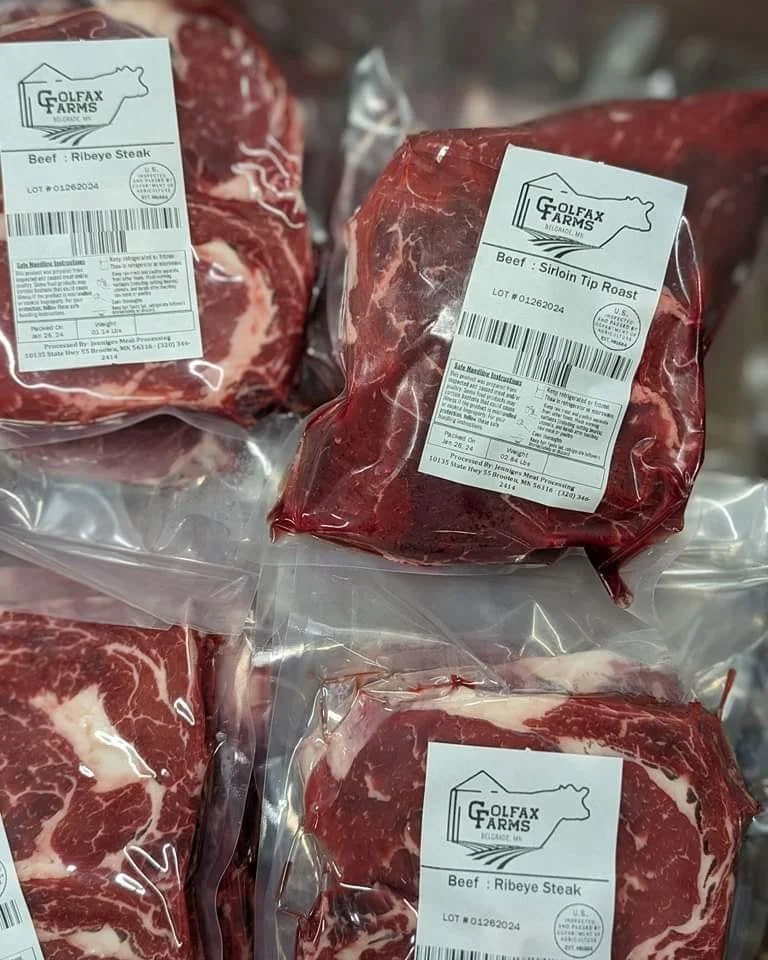 Mega Hamburger, Sirloin Steak, T-Bone Steak Beef Bundle - Provided by Colfax Farms