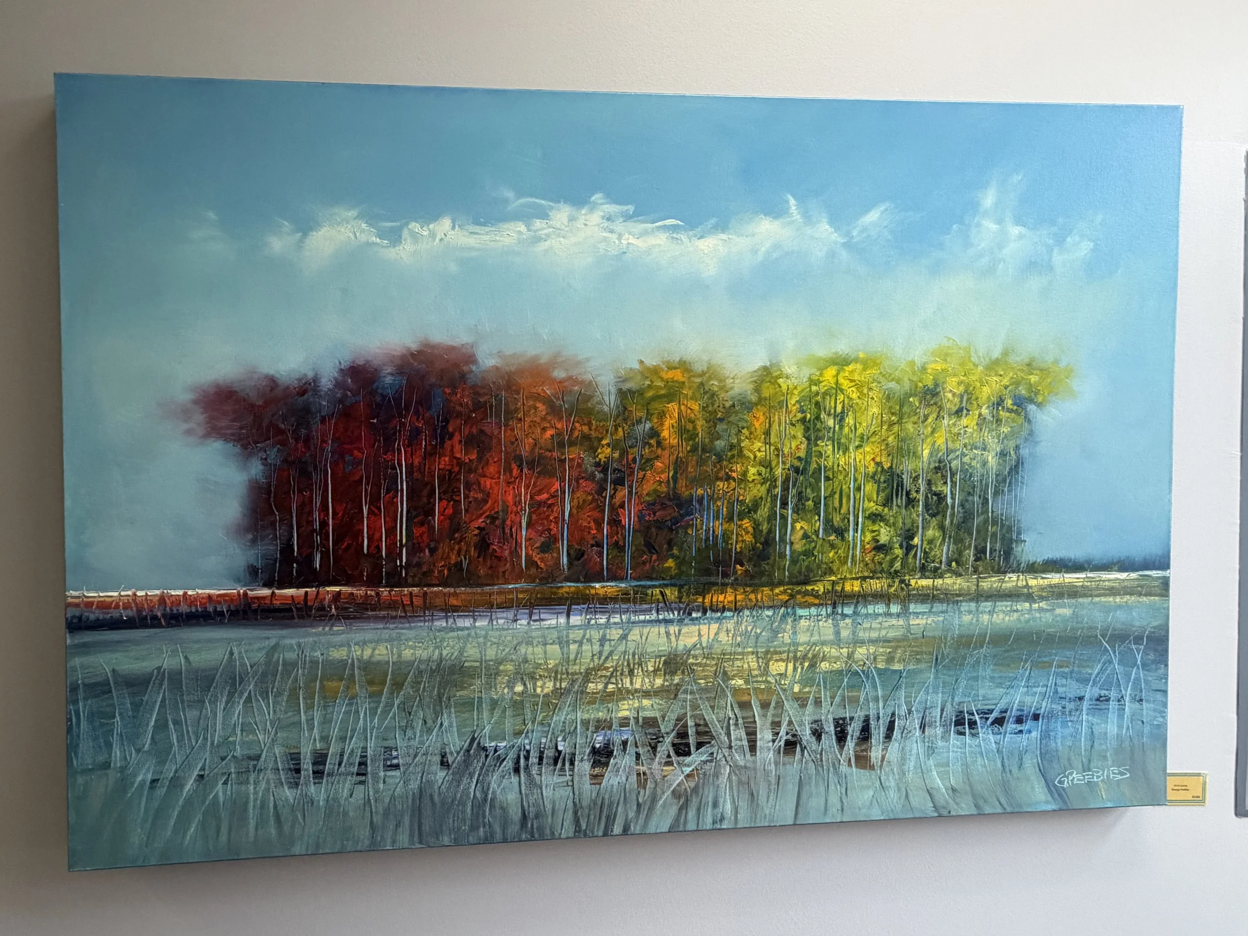 oil painting of trees by artist George Peebles