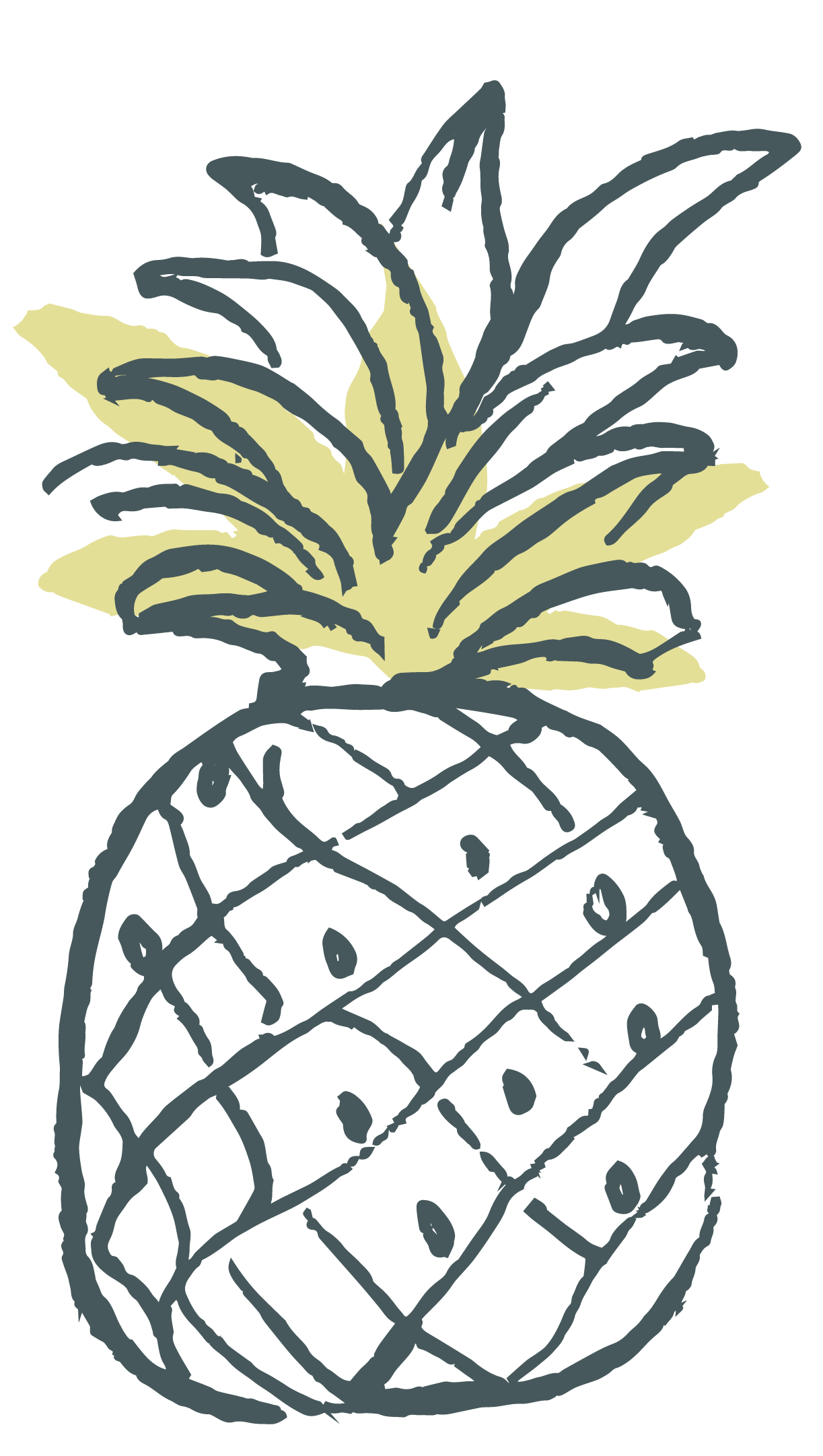 Illustration d’ananas associée à une alimentation riche en fruits