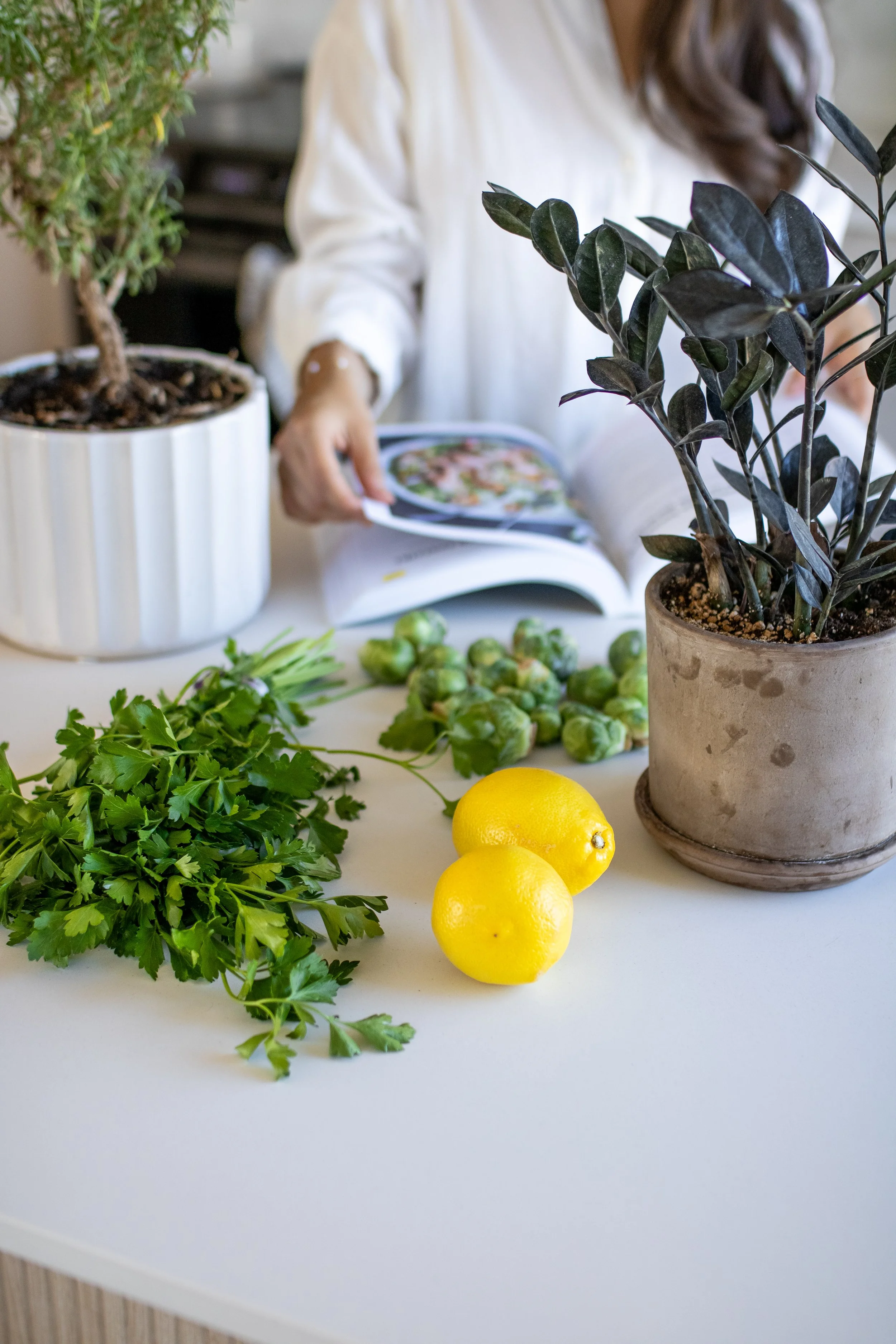 Préparation de repas avec légumes frais pour améliorer les habitudes de vie et l’alimentation