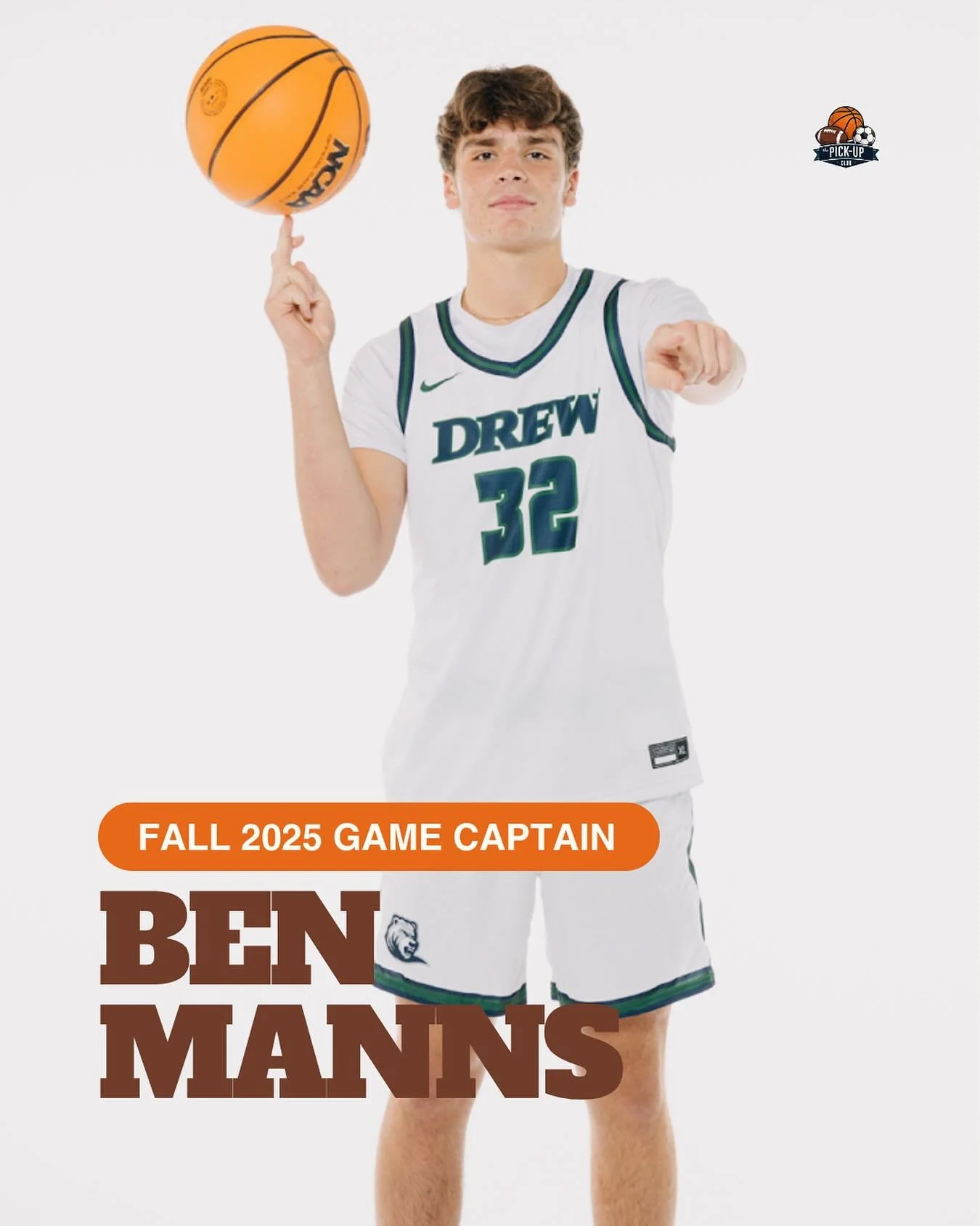 Meet fall Game Captain, Ben Manns!

Hey, my name is Ben Manns, and I am a sophomore on the Men&rsquo;s Basketball team at Drew University. We are coming off a Landmark Championship and looking to defend our title! I am from Cherry Hill, NJ, and have 