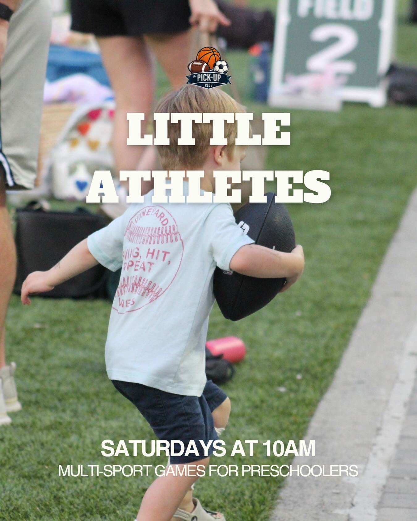 Bring out the little ones! 🏃&zwj;♀️ 

Every Saturday at 10AM - a super-fun session just for preschoolers to learn the basics of sports through play, movement, and non-stop energy. Our coaches keep things upbeat with games, drills, and tons of fun!