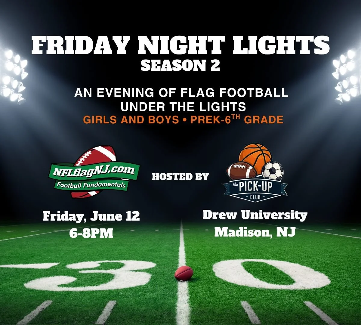 In case you haven't heard... Season 2 of Friday Night Lights kicks off on June 12 🏈✨

Let's run it back for an unforgettable night of flag football under the lights. Sign up is now LIVE via the link in our bio!
