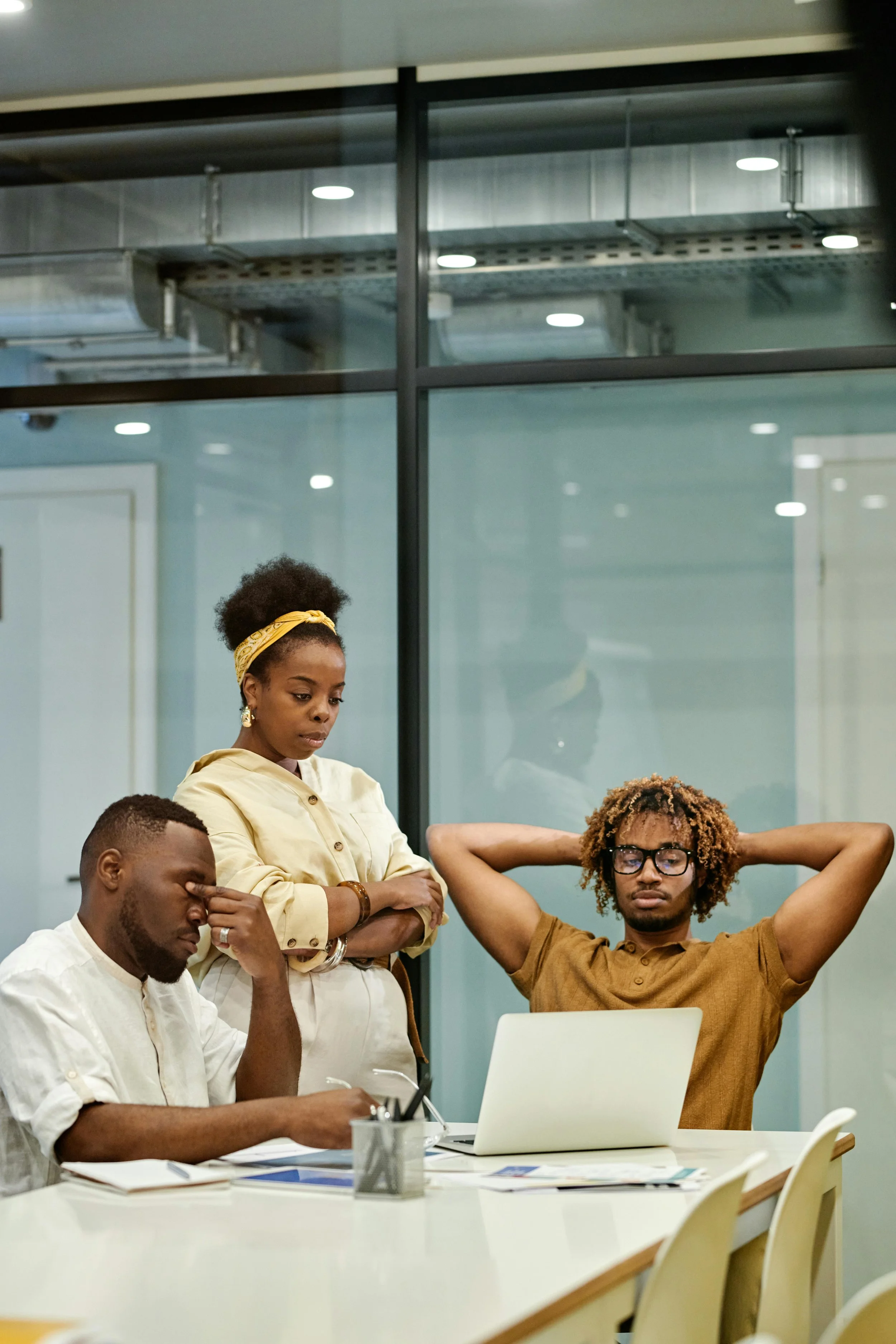 3 Black corporate employees managing work stress