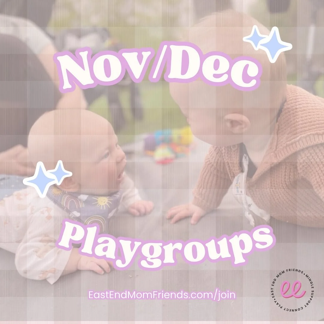 It&rsquo;s time to hang, Mom Friends! 🎉
Sign-ups are officially open on the website &mdash; and some groups are already sold out (which is cuckoo bananas)! 🍼

You asked, and we delivered &mdash; more East Danny groups and more itty-bitty groups! Wi