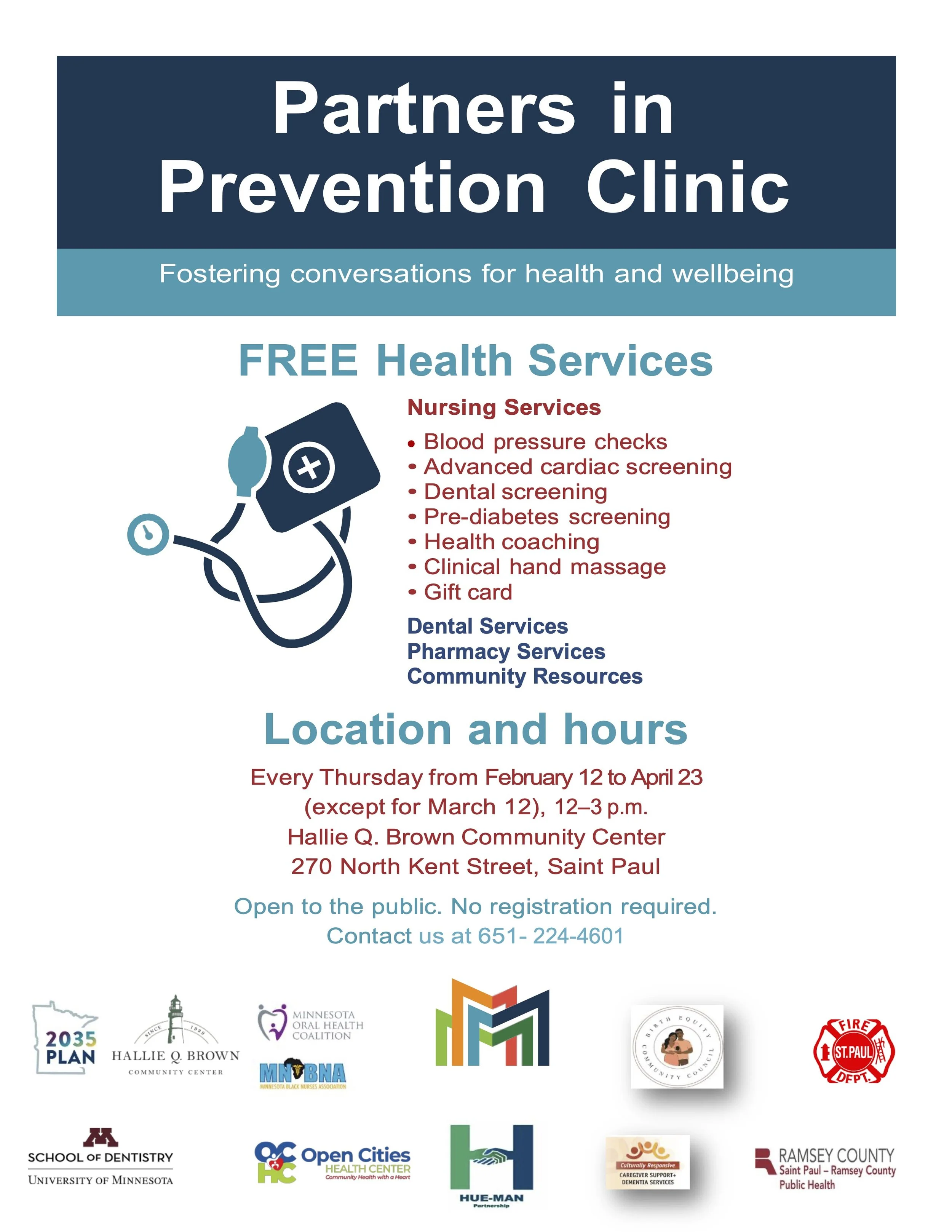 Event flyer for clinics