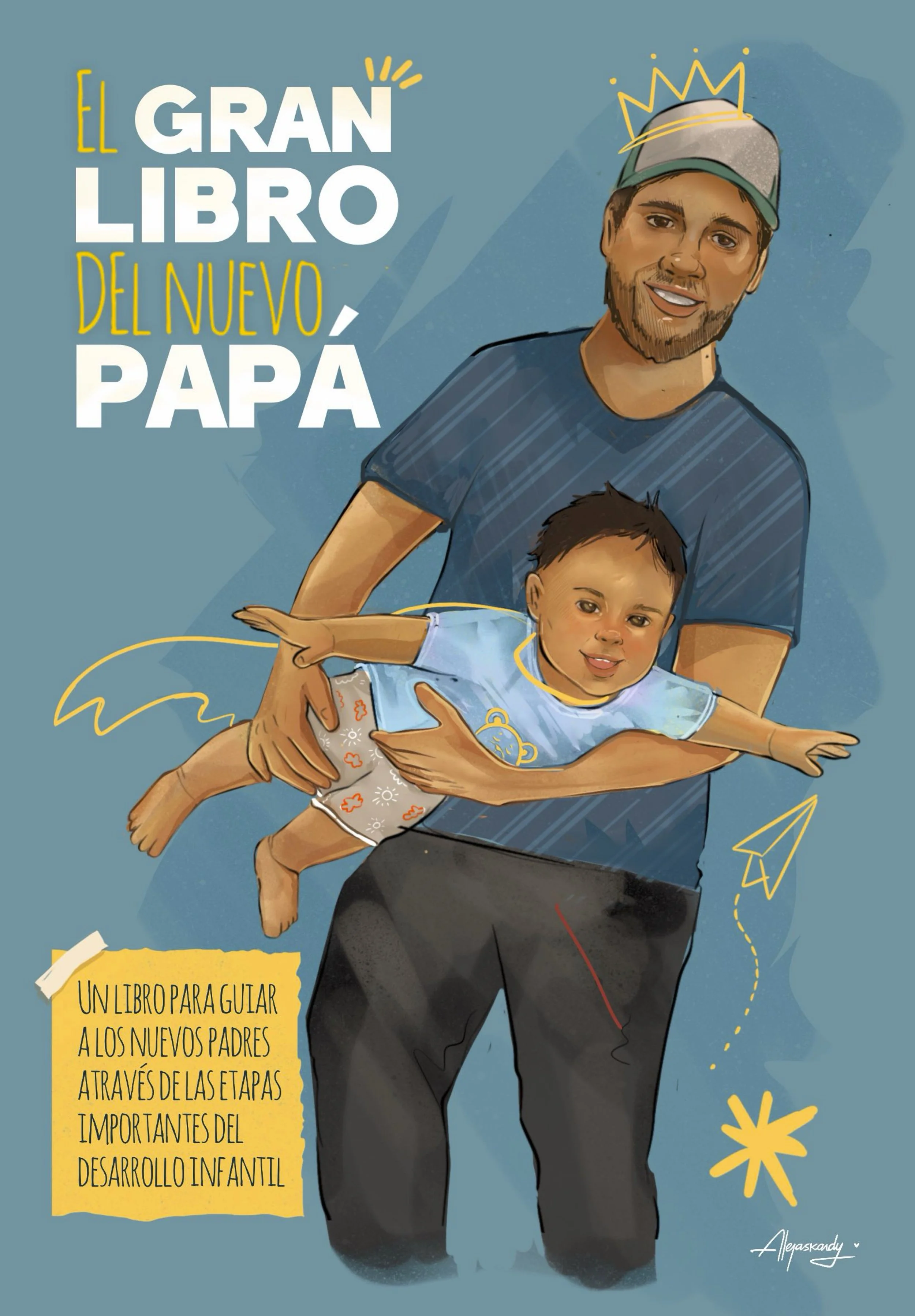 Cover illustration of father playing with his child