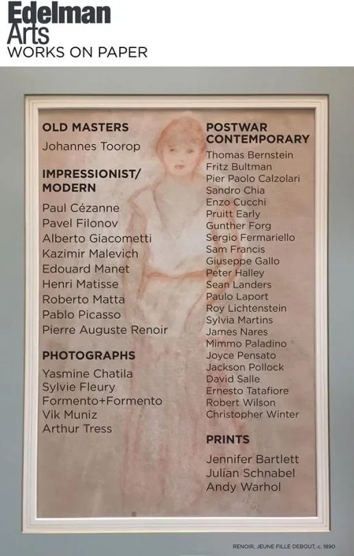 Works on paper available