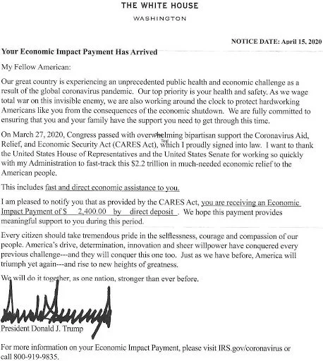 TRUMP'S ATTEMPTS TO BUY VOTES