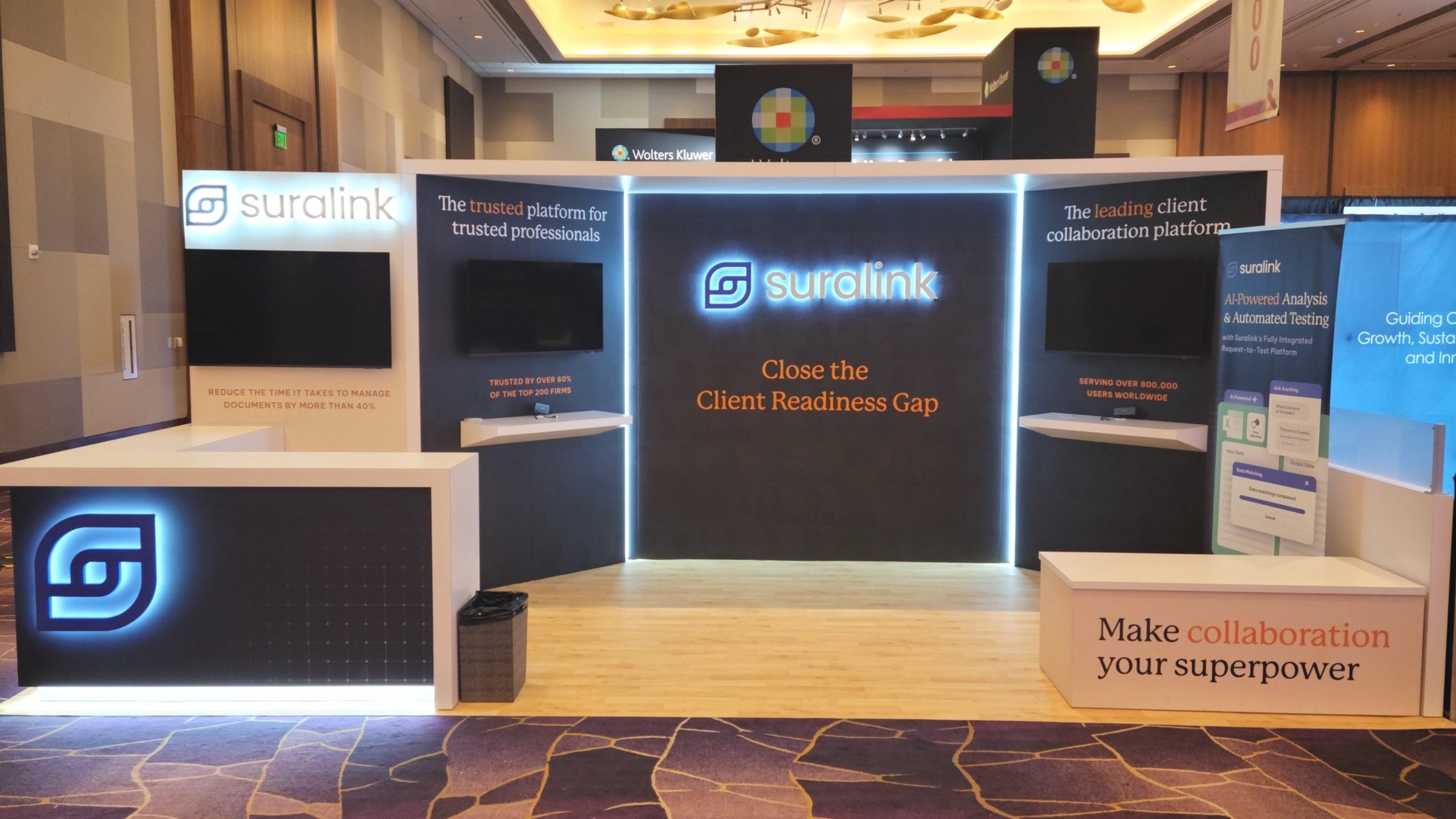 Booth overview from front