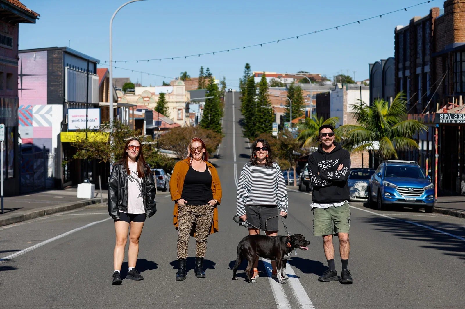 PKX team stand on Wentworth Street Port Kembla