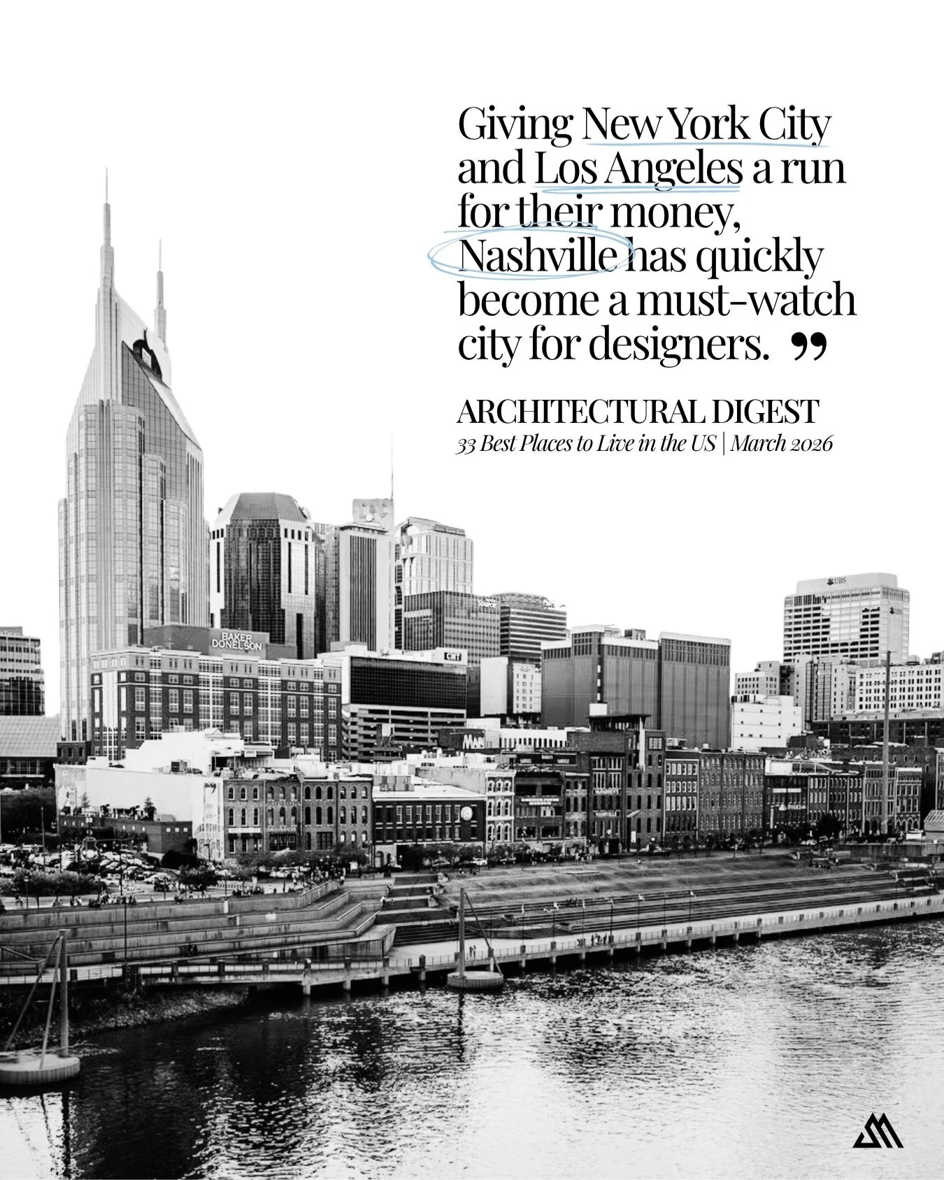 @archdigest highlights Nashville&rsquo;s increasing presence as a stand-out city when it comes to design, representing a broader trend we&rsquo;re seeing throughout the commercial real estate market where aesthetic, user experience, and overall quali