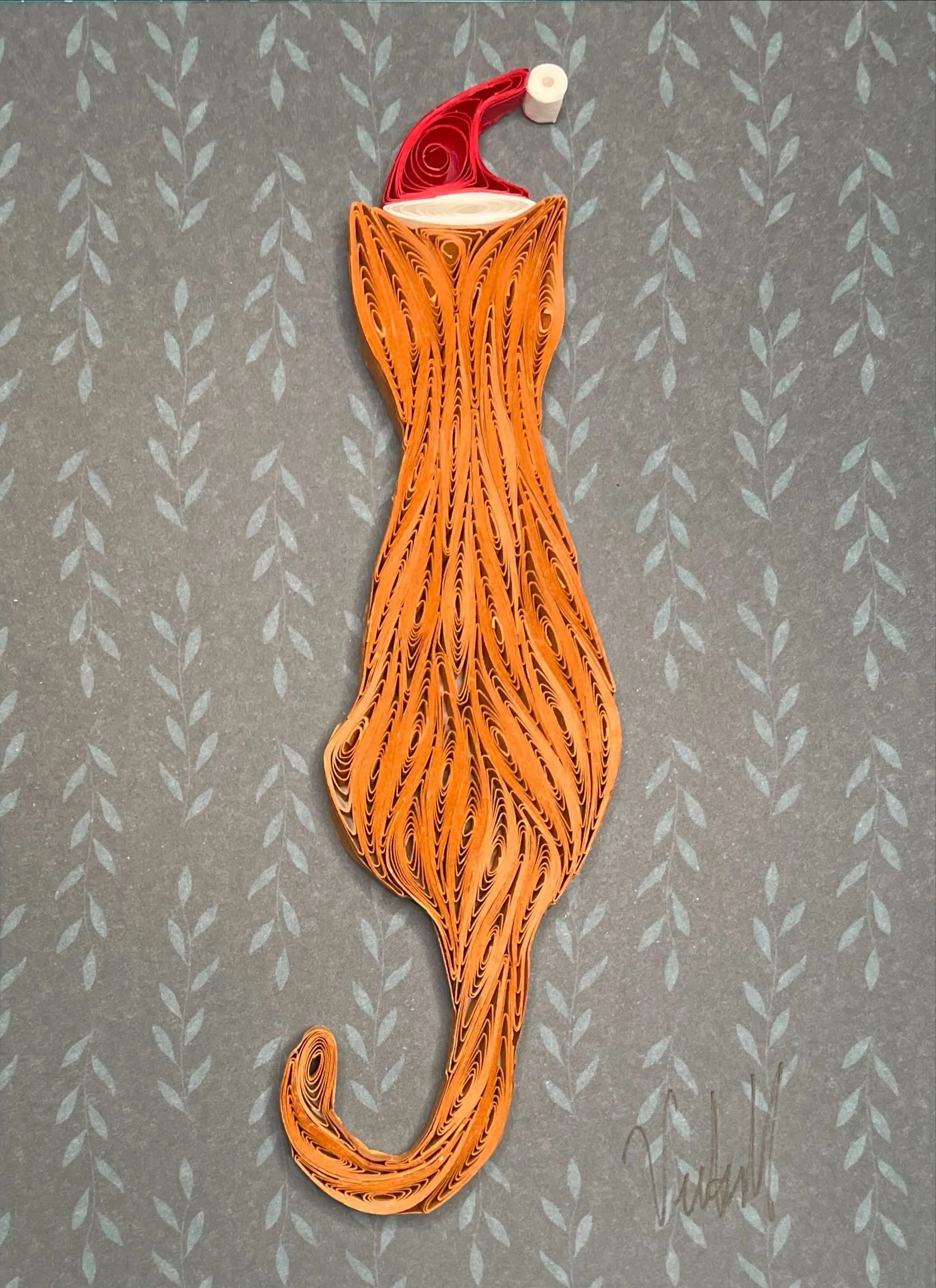 Anschell-Ginger Santa Cat-$50.JPG