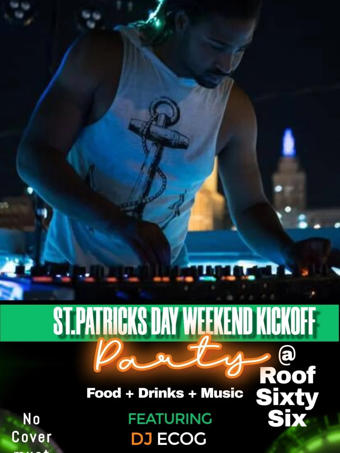 Tonight I&rsquo;ll be starting the day off at rooftop 66. Then finishing the night at Reds bar. Come down and celebrate all of the festivities with us starting at 6pm.
#stpatricksday2026☘️🌈🎩 #dj #tulsa