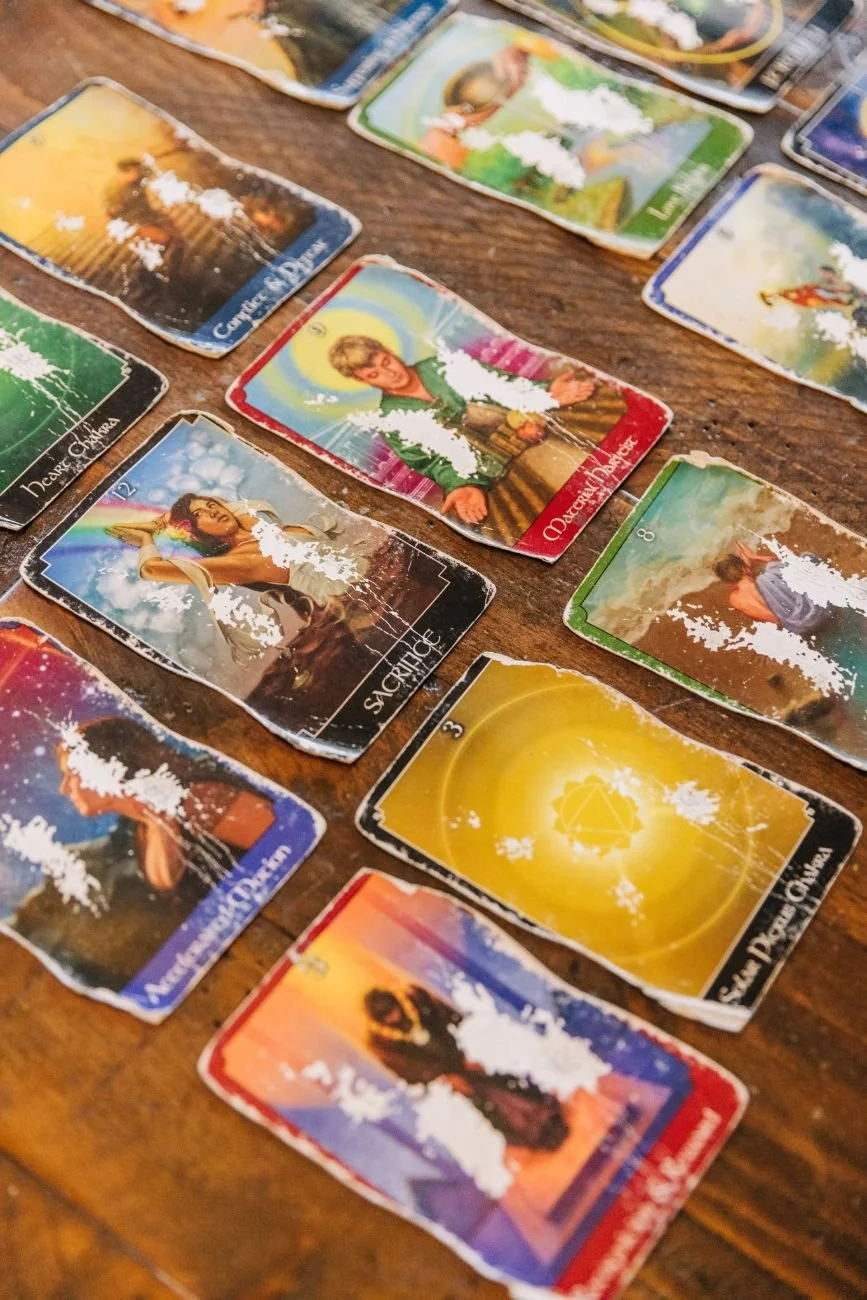 Her well-loved oracle cards