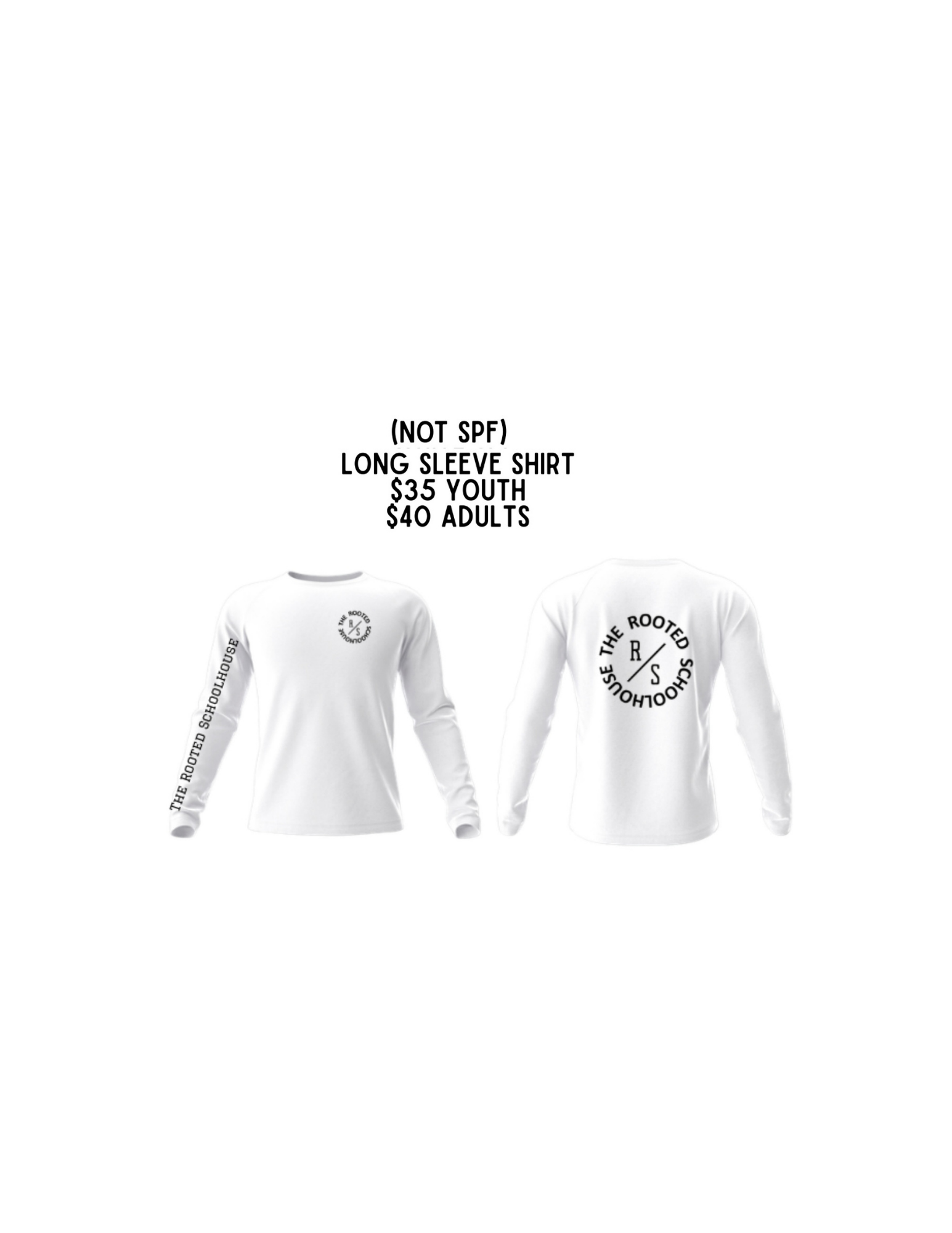 WHITE LONG SLEEVE  (NOT SPF)