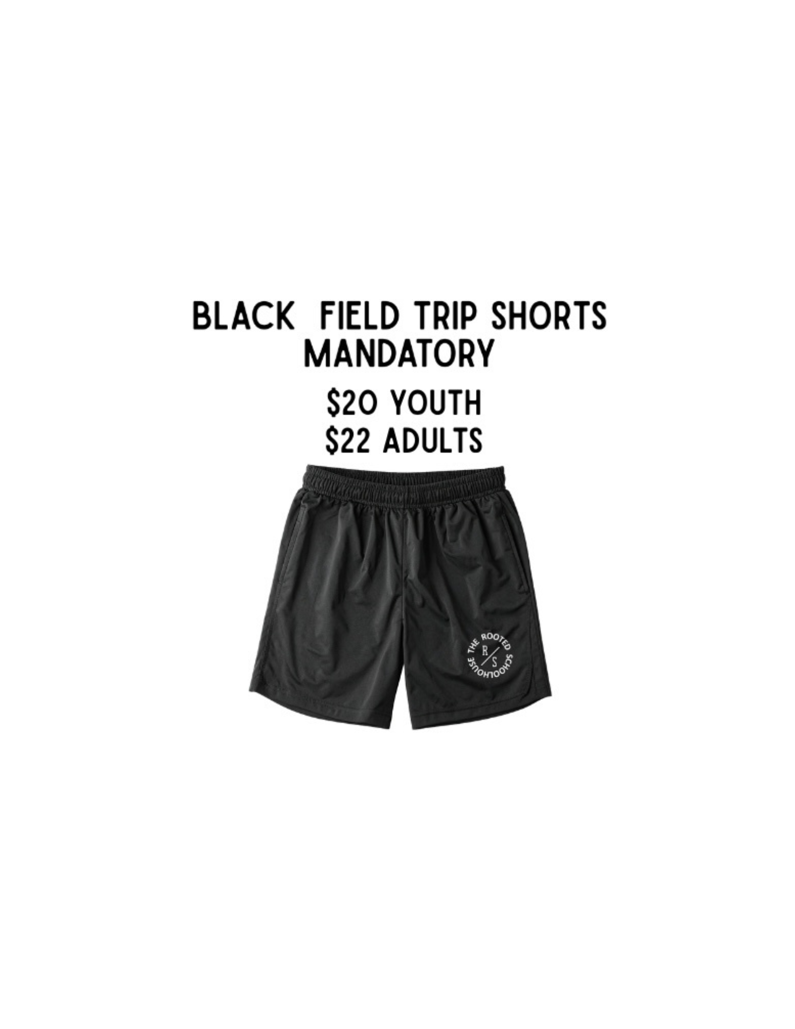 BLACK FIELD TRIP SHORTS