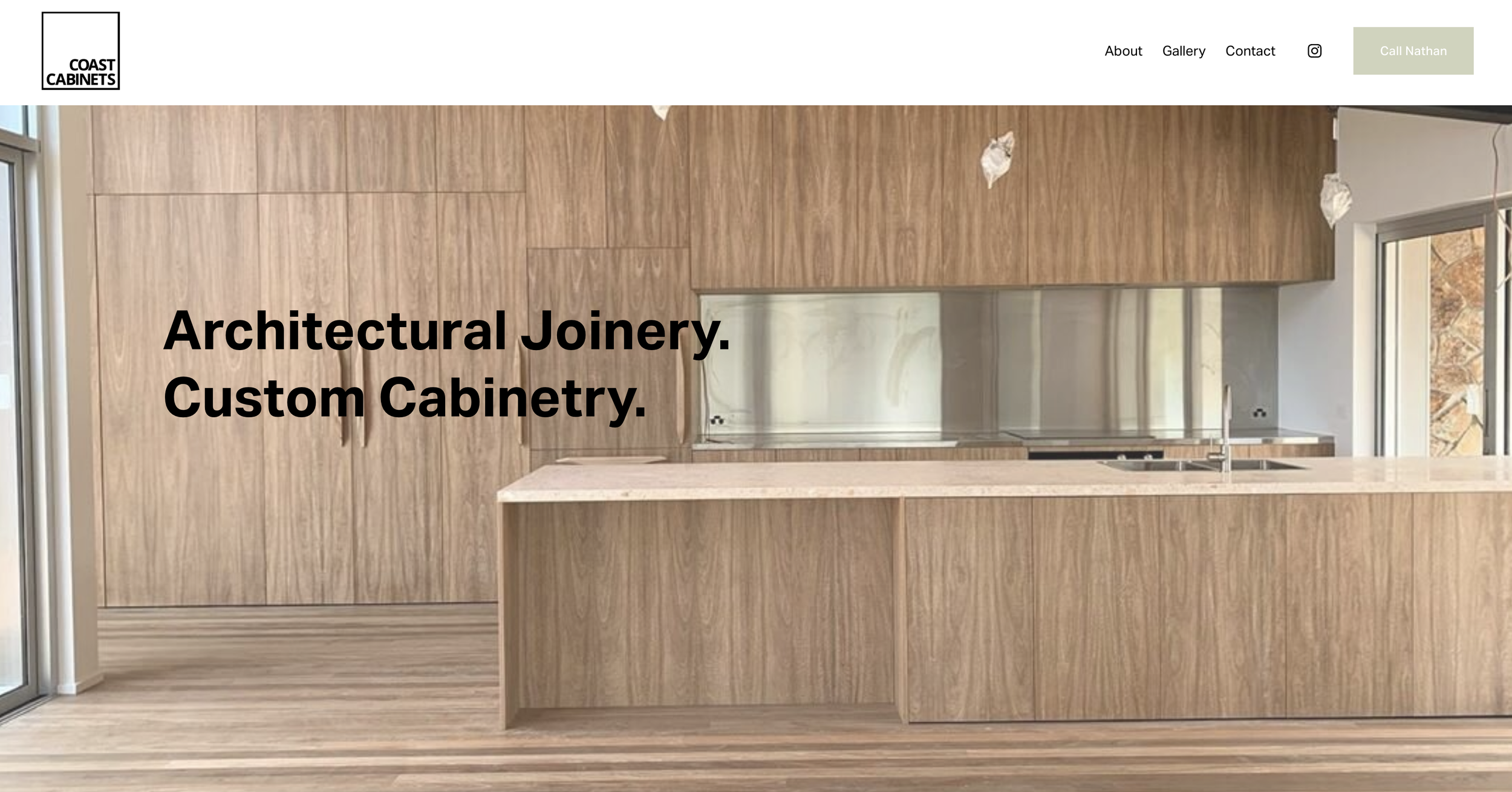Coast Cabinets - 
Nathan wanted a sleek and sophisticated website that showcased his amazing work as a cabinet maker. Simple, no fuss and to the point.