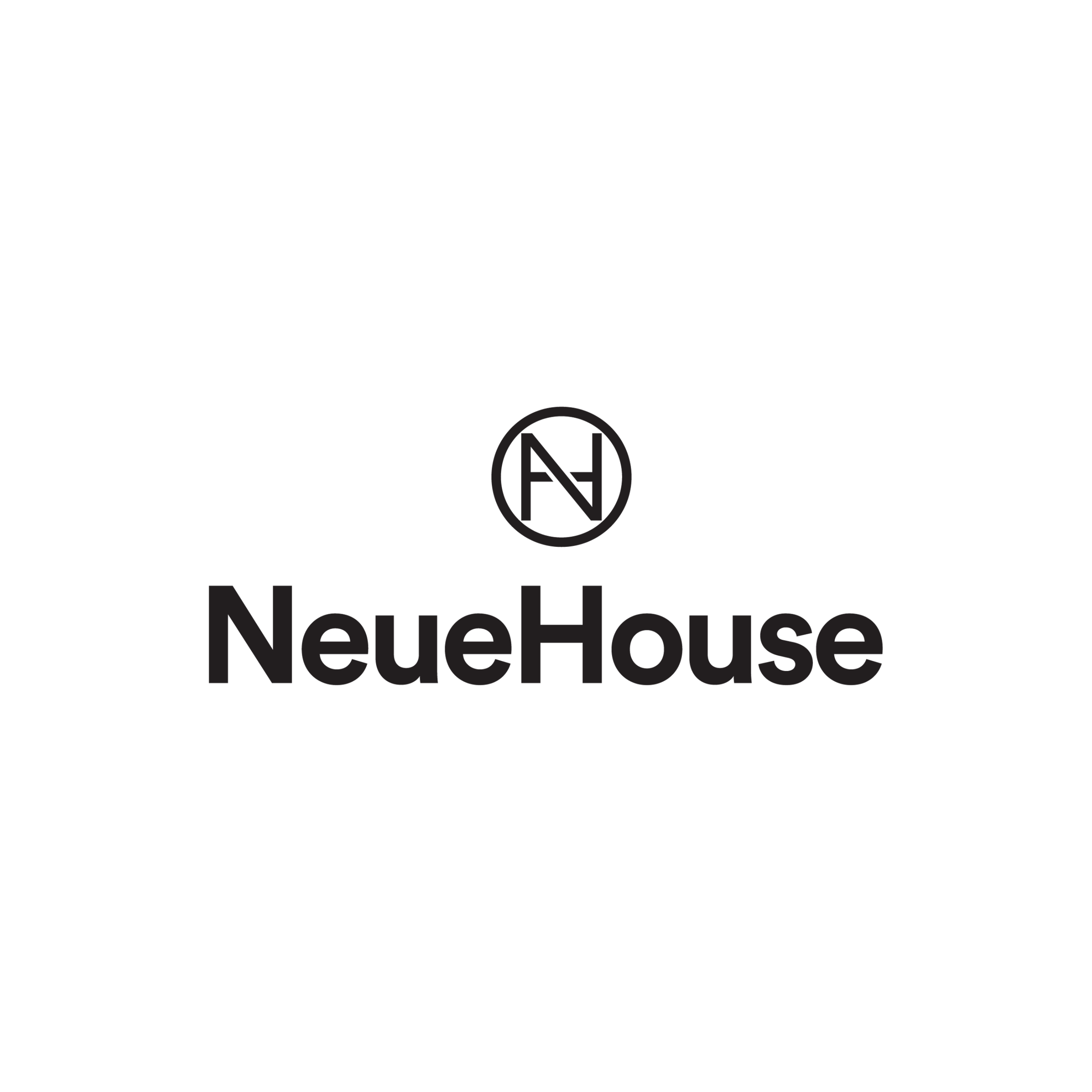 NeueHouse logo with stylized letter 'N' in a circle.