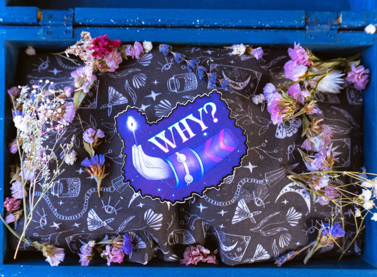 "WHY?" Sticker