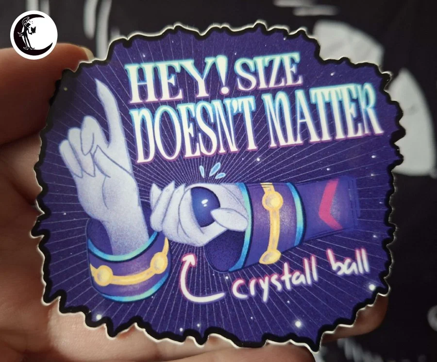 "Hey! Size doesn't matter!" Sticker