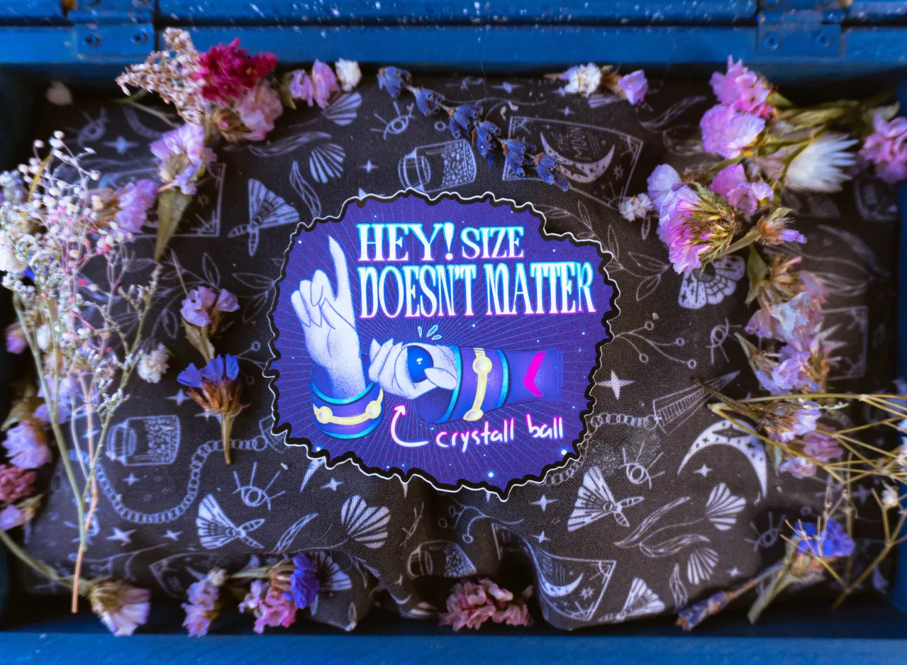 "Hey! Size doesn't matter!" Sticker