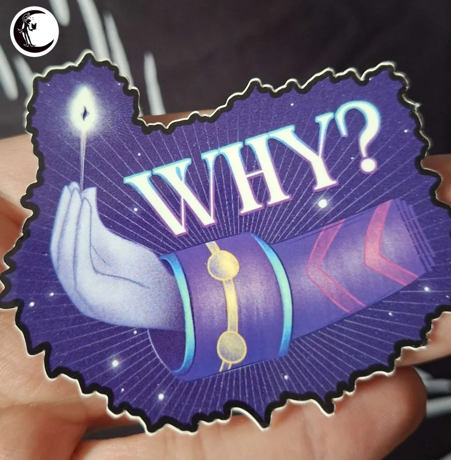 "WHY?" Sticker