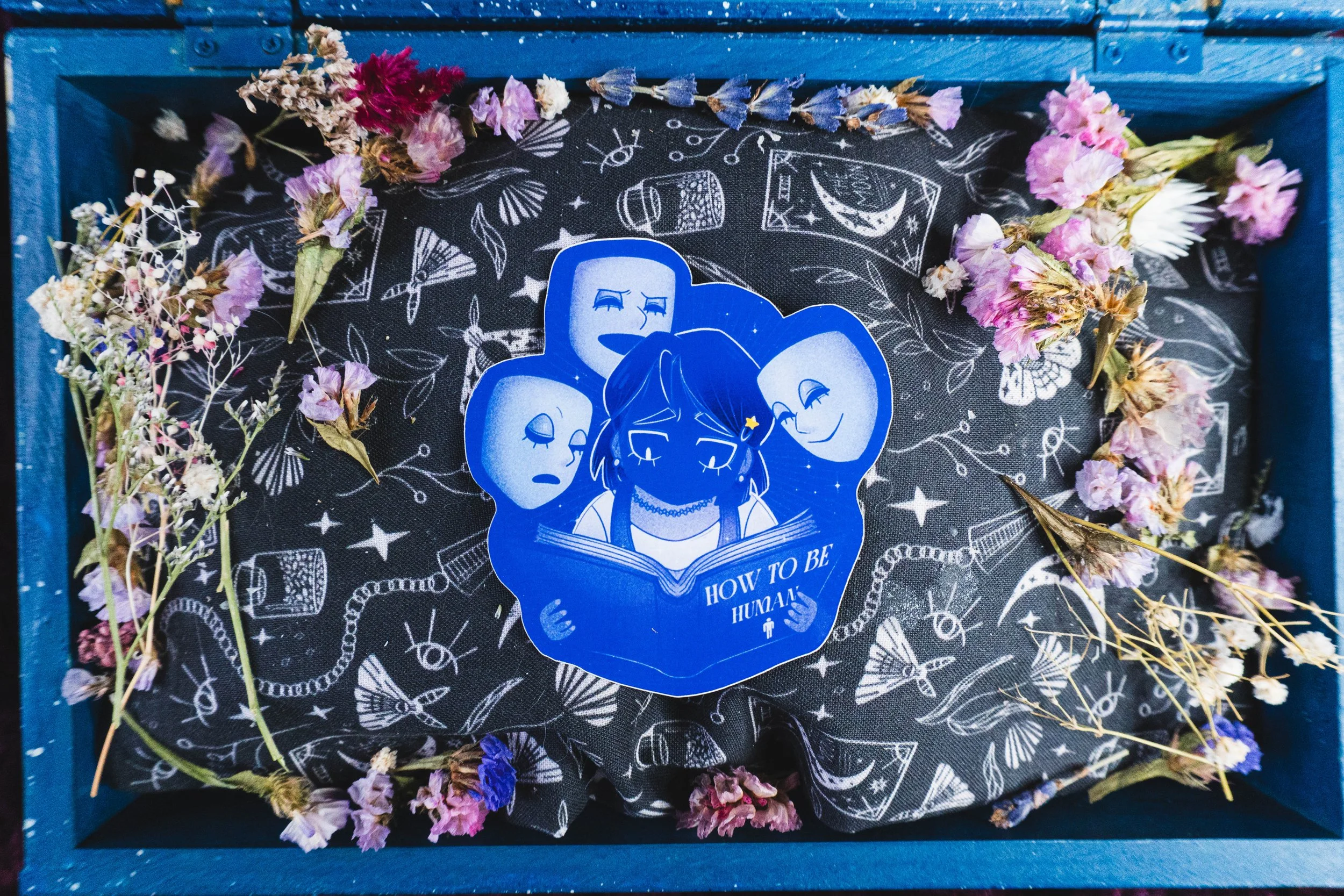 "How to be human" Lyra sticker