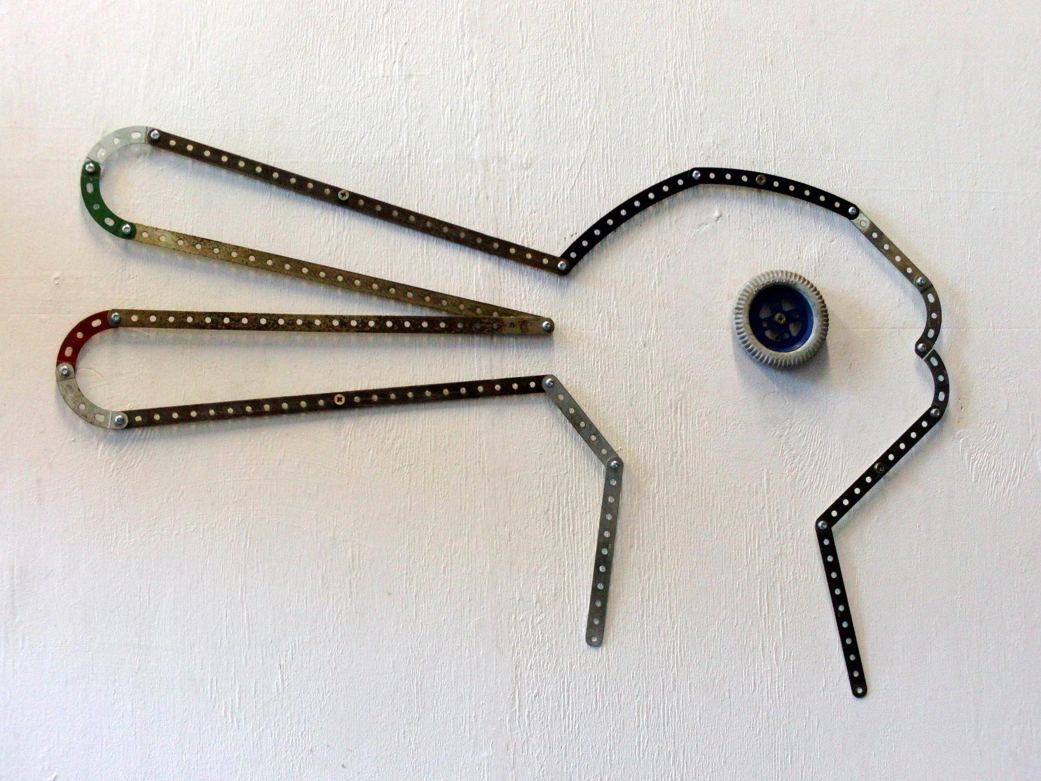 Meccano Duck-Rabbit, mixed-media assemblage, Michael Bowdidge, 2012.