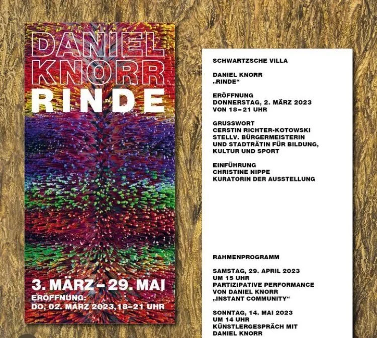 Christine Nippe: Curation of 'Rinde (Bark)' An EXHIBITION BY Daniel Knorr at the Galerie Schwartzsche Villa Berlin