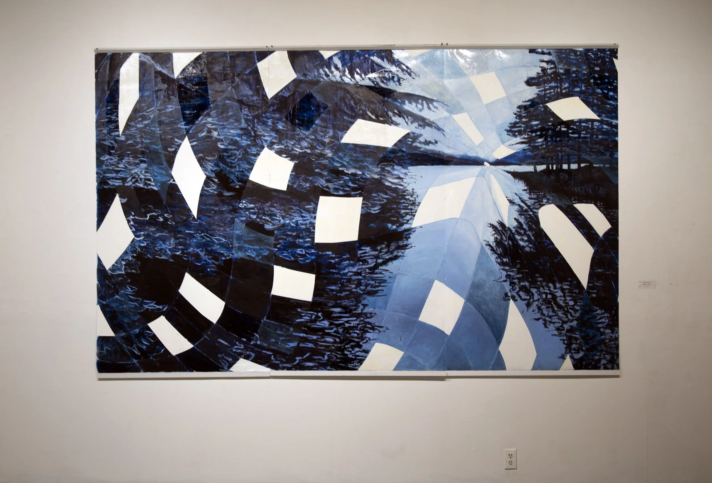 Gabriel Deerman, Weather Lately 2, Oil on Mylar 7’x9’ 2021