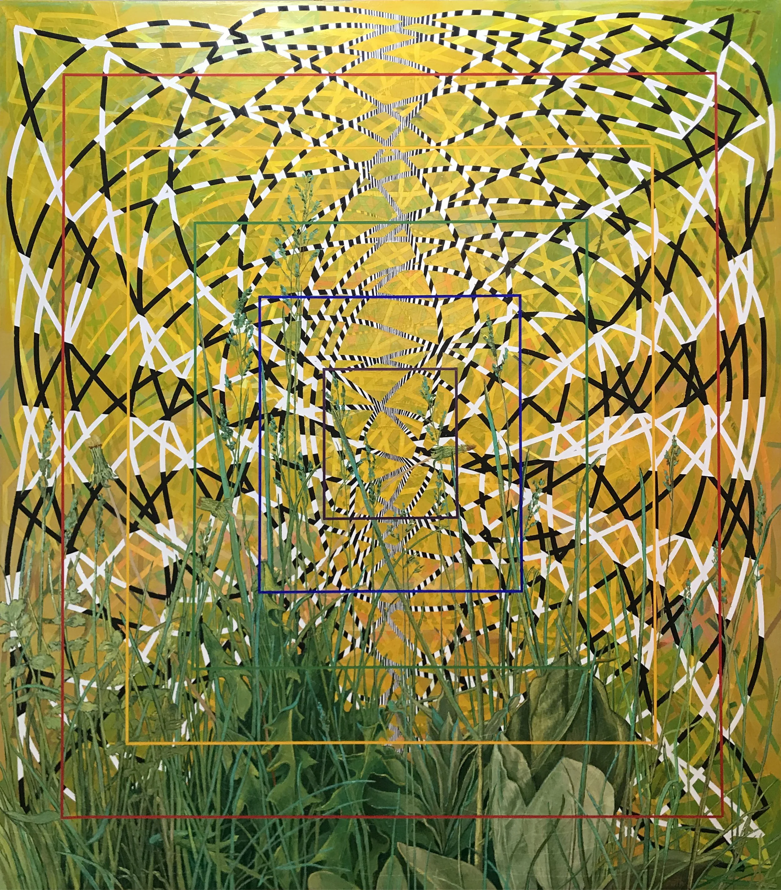 Mark Roth, Aurora (study), Oil and acrylic on canvas, 40” x 35”