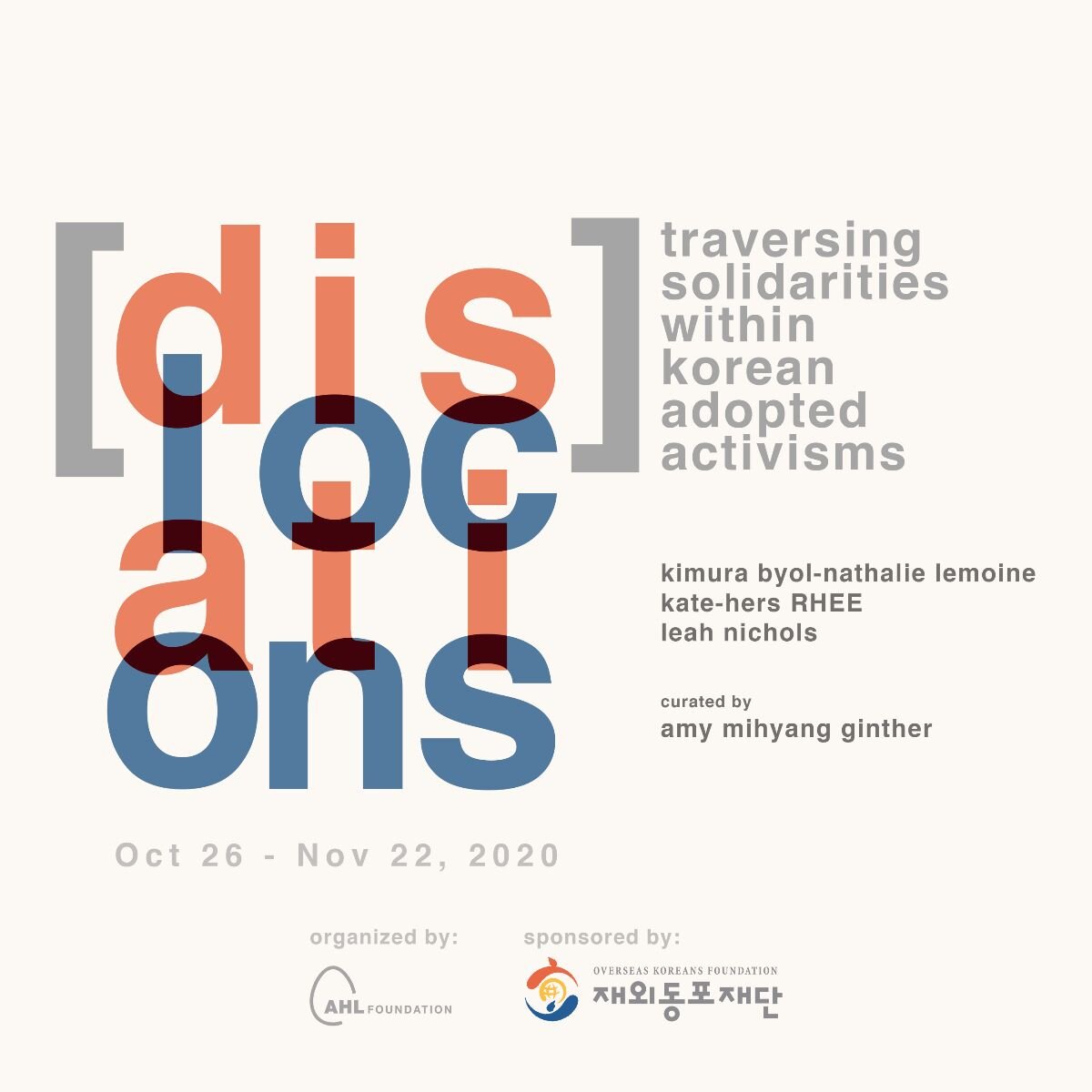 [dis]locations: Traversing solidarities within Korean adopted activisms  | Exhibition with Transartist kate-hers RHEE