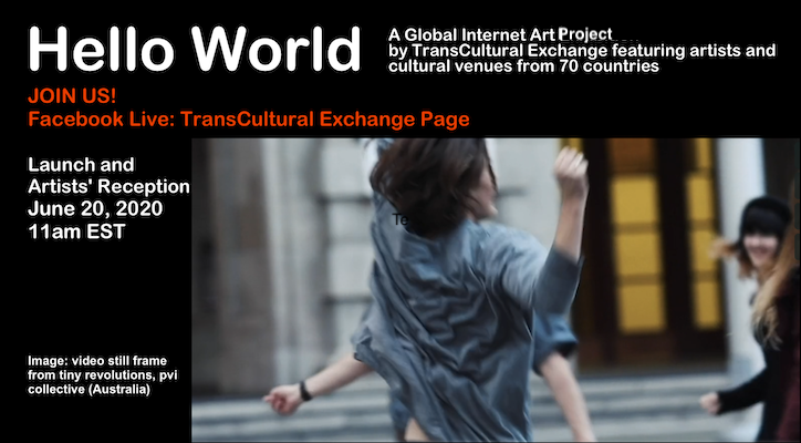 Transart Advisor Mary Sherman announces Global Internet Art Project with TransCultural Exchange