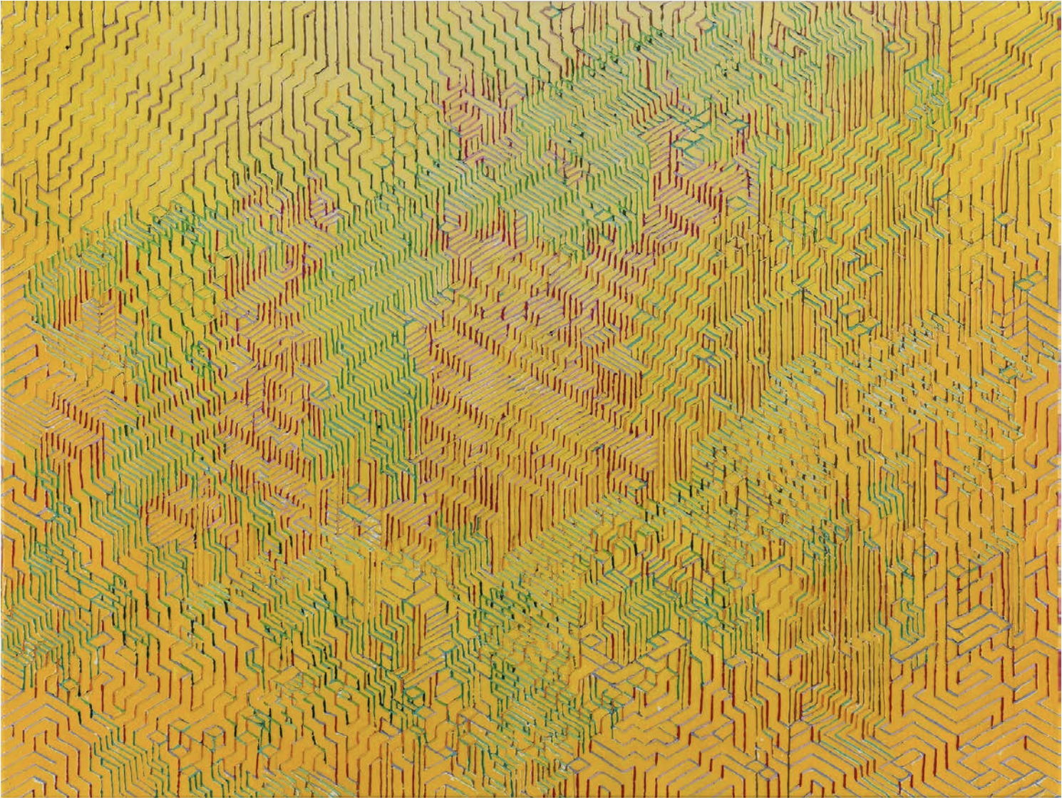 Sabri Idrus, Information, 2018, Acrylic on Canvas, 180 x 240 cm