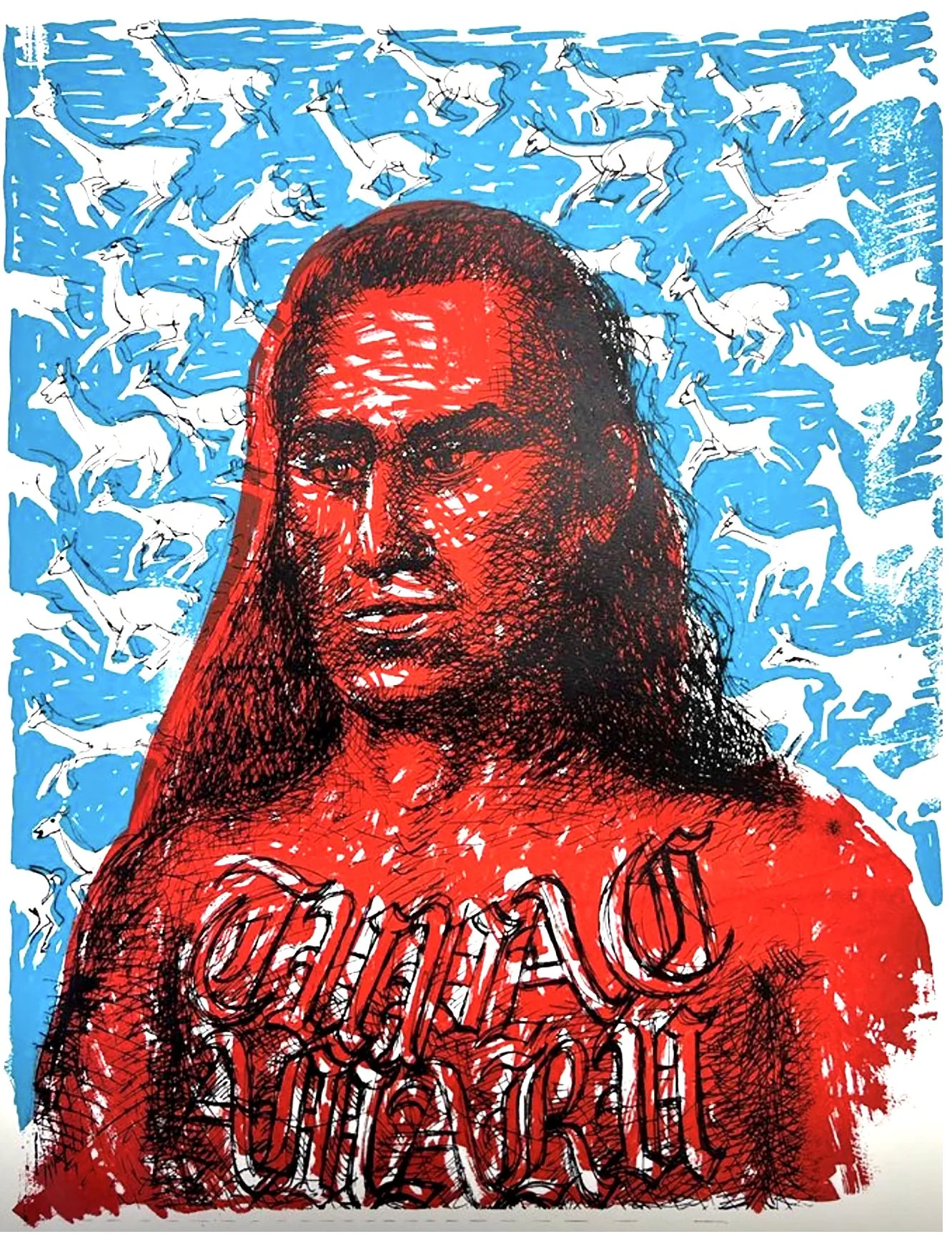  Tupak Amaru, color silk screen. Carlos Llerena Aguirre 2025 